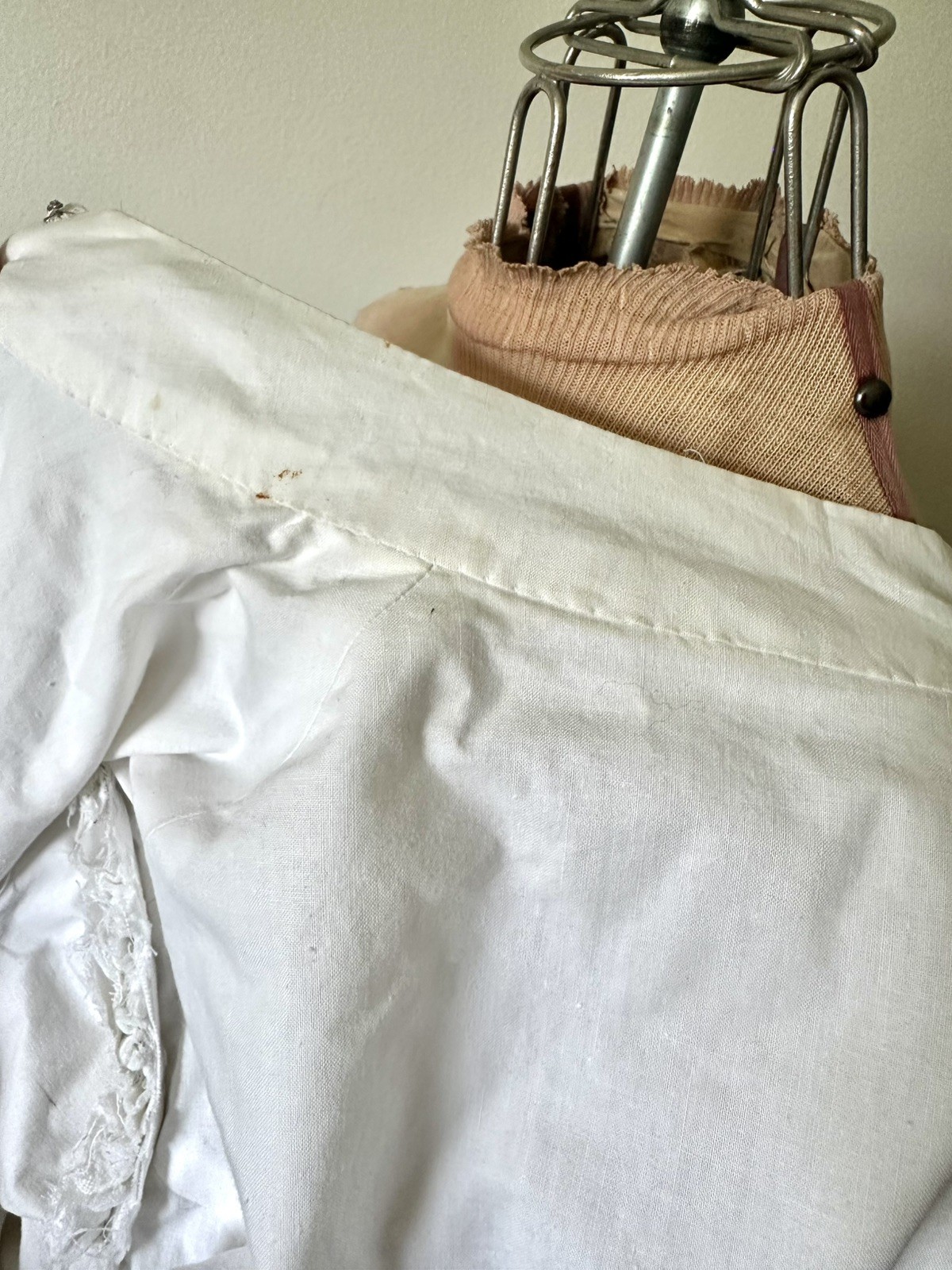 Mutton Sleeved White Victorian Top
