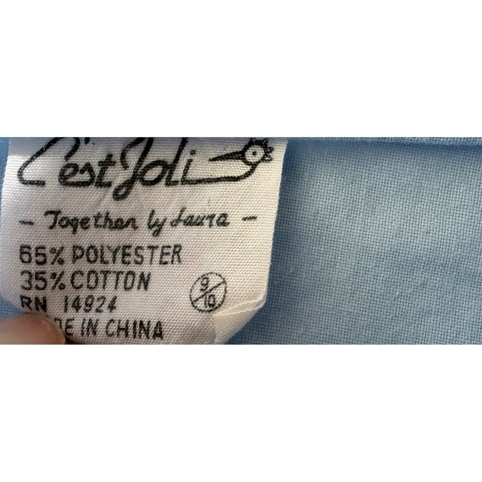Cest Joli Pleated Tapered Pants Size 9/10 (26×28.5) Light Blue High Rise Vintage