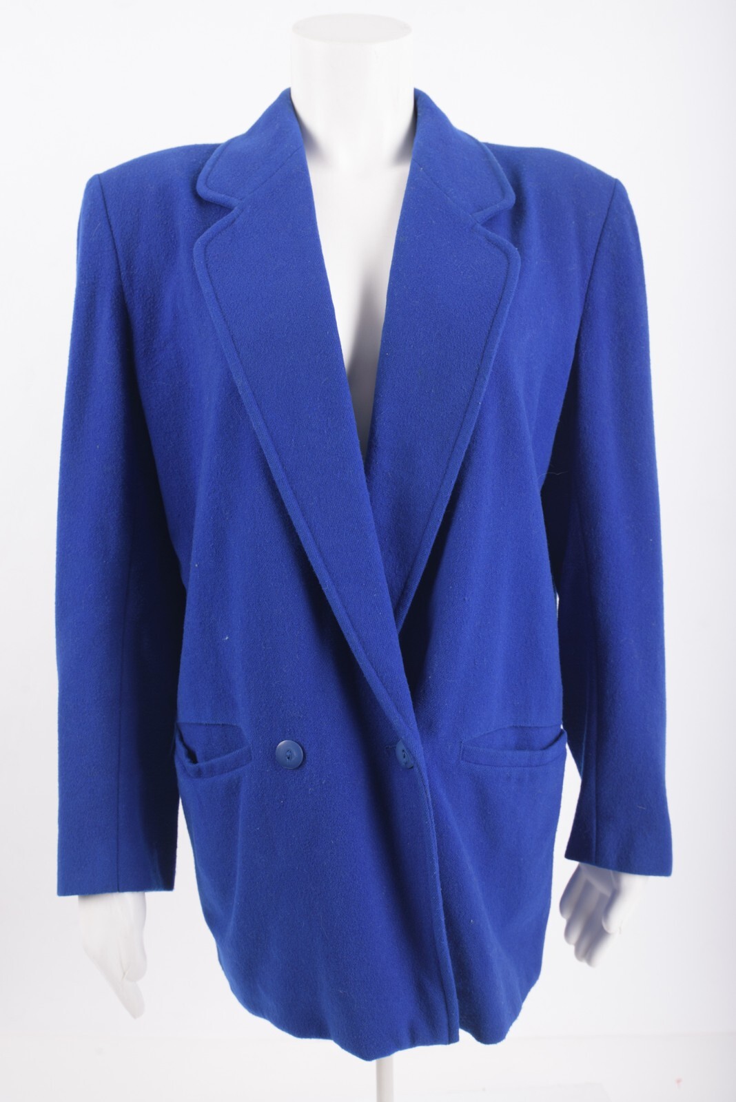 Vintage United Colors of Benetton Women Suit coat Jacket IT 42 US 6 Royal Blue