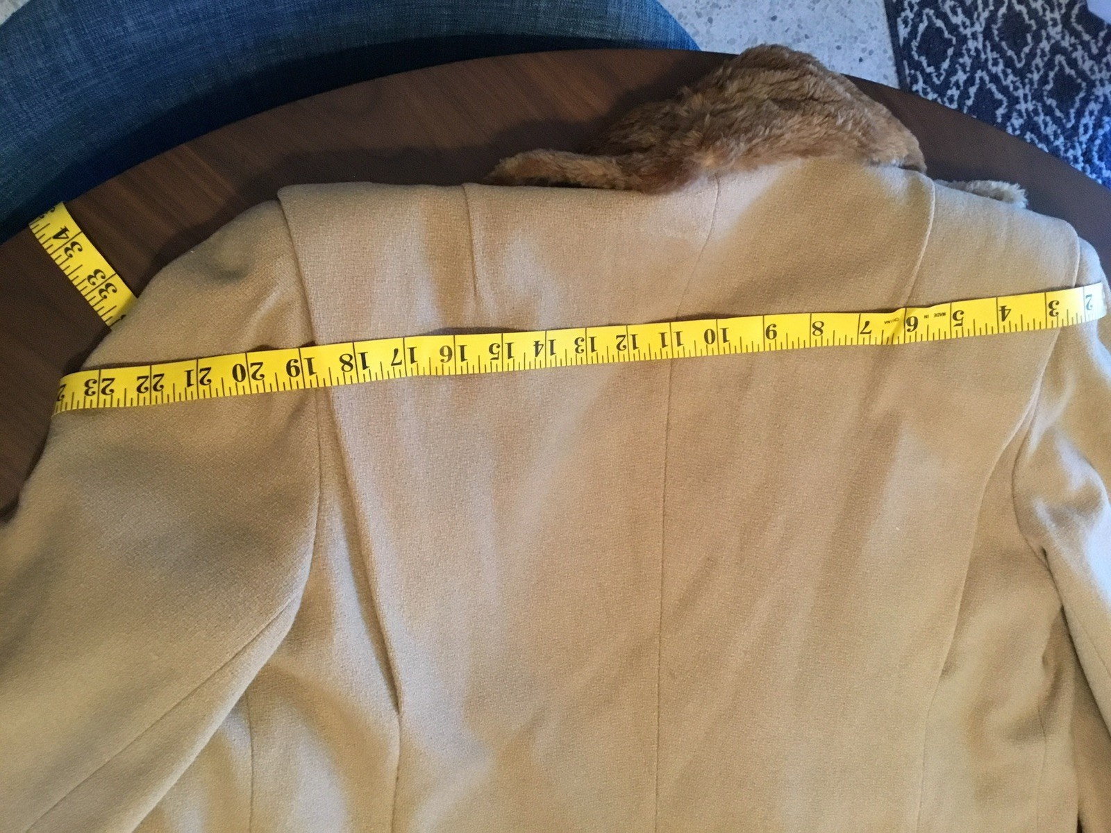 Women&rsquo;s M/P Vintage Wool, Mid Length Coat w/Sheared Beaver Collar,Satin Lining