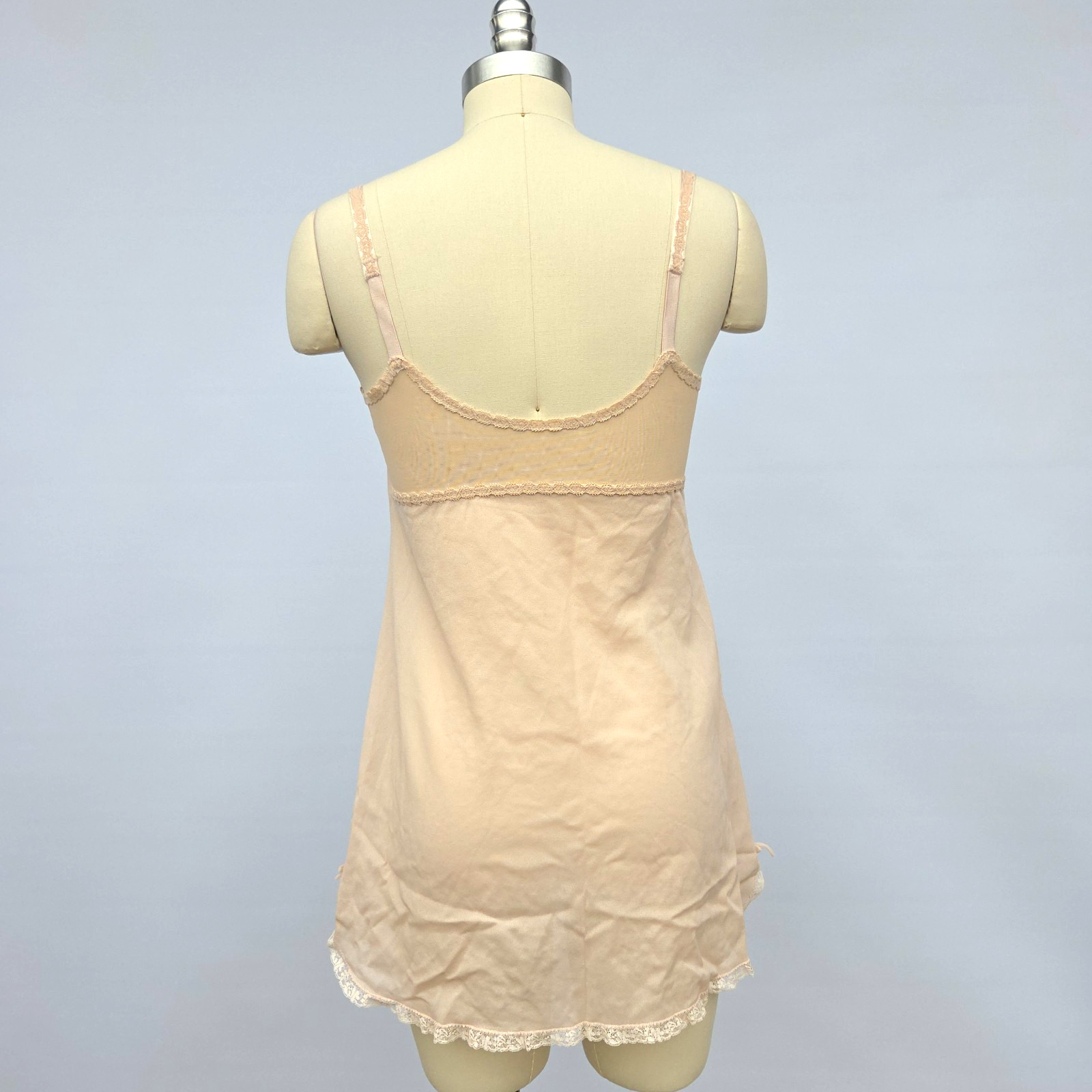Vintage Vassarette Underneath it All Slip of a Bra Size 36C Peach Underwire 3229