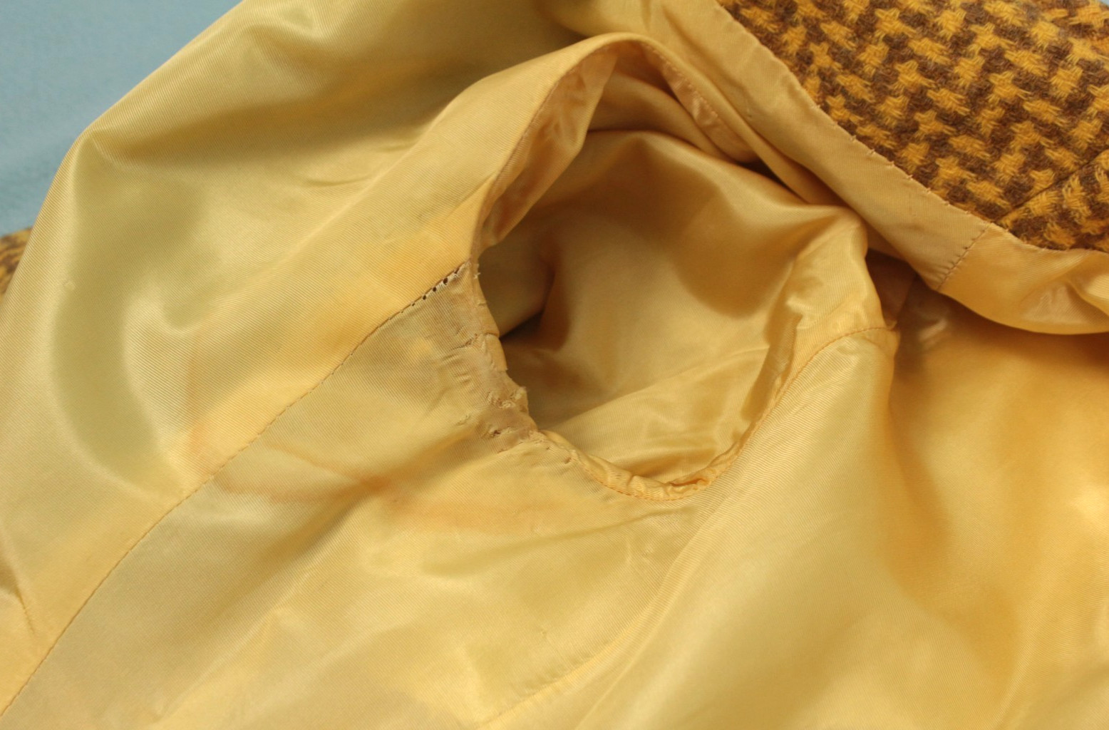 VTG Women&rsquo;s 60s 2 Pc Pendleton Yellow & Beige Wool Dress Suit XS/S 1960s