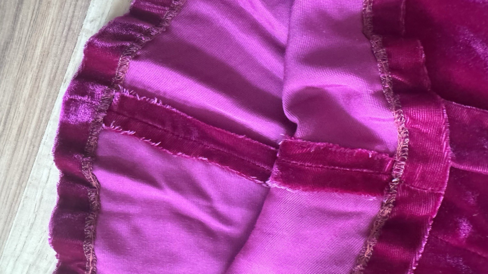 Vtg 1970s Young Innocent Raspberry Velvet Minidress Size 13