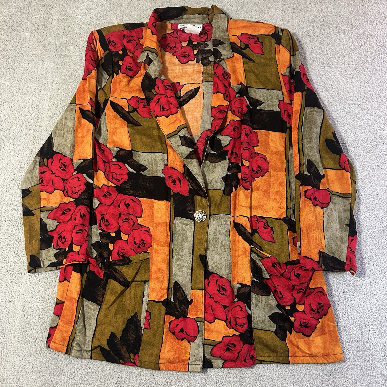 Vintage Connections Related Separates Blazer Women’s Medium 12/14 Floral Print