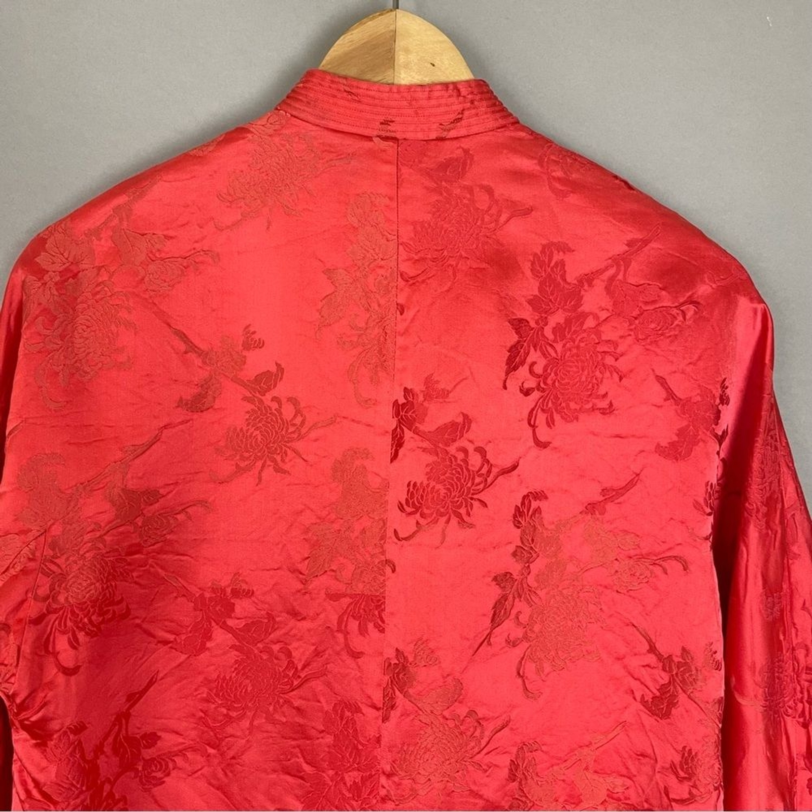 Vintage 1950s Dynasty Jacket Frog Closures Reddish Mandarin Collar Hong Kong