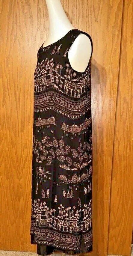 Vintage MELROSE STUDIO Long Jacket Dress Petite Size XL Made in USA