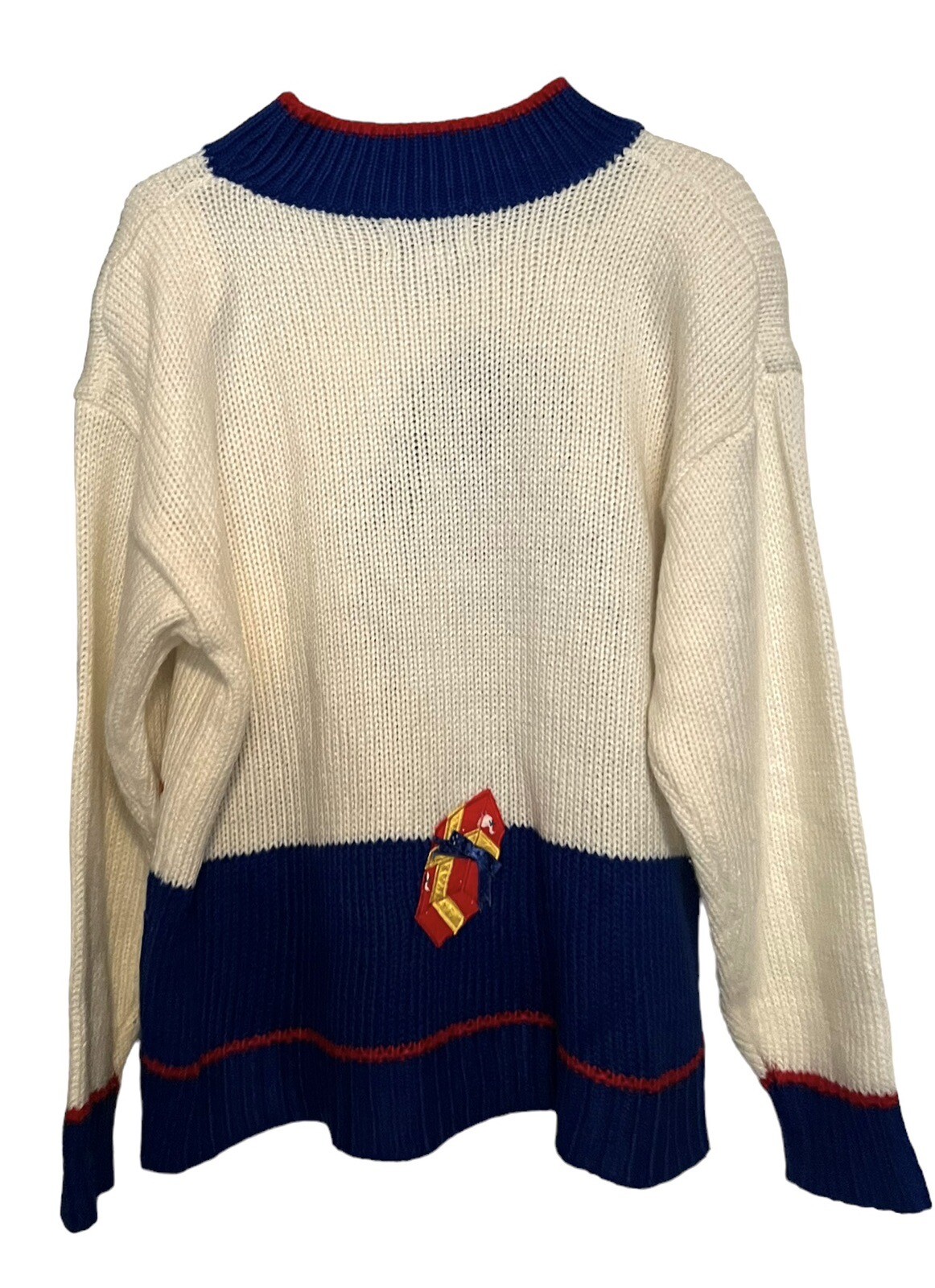 Hasting & Smith Vintage Ugly Christmas Tree Sweater Holiday Bear Knit Present L
