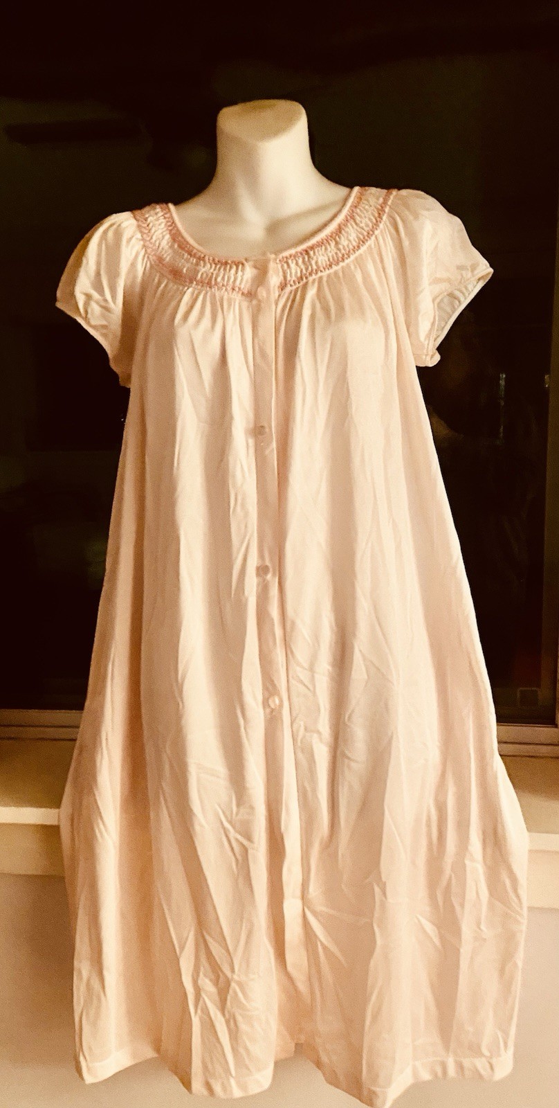 Vintage Vassarette Night Gown Dressing Robe Made In USA Small