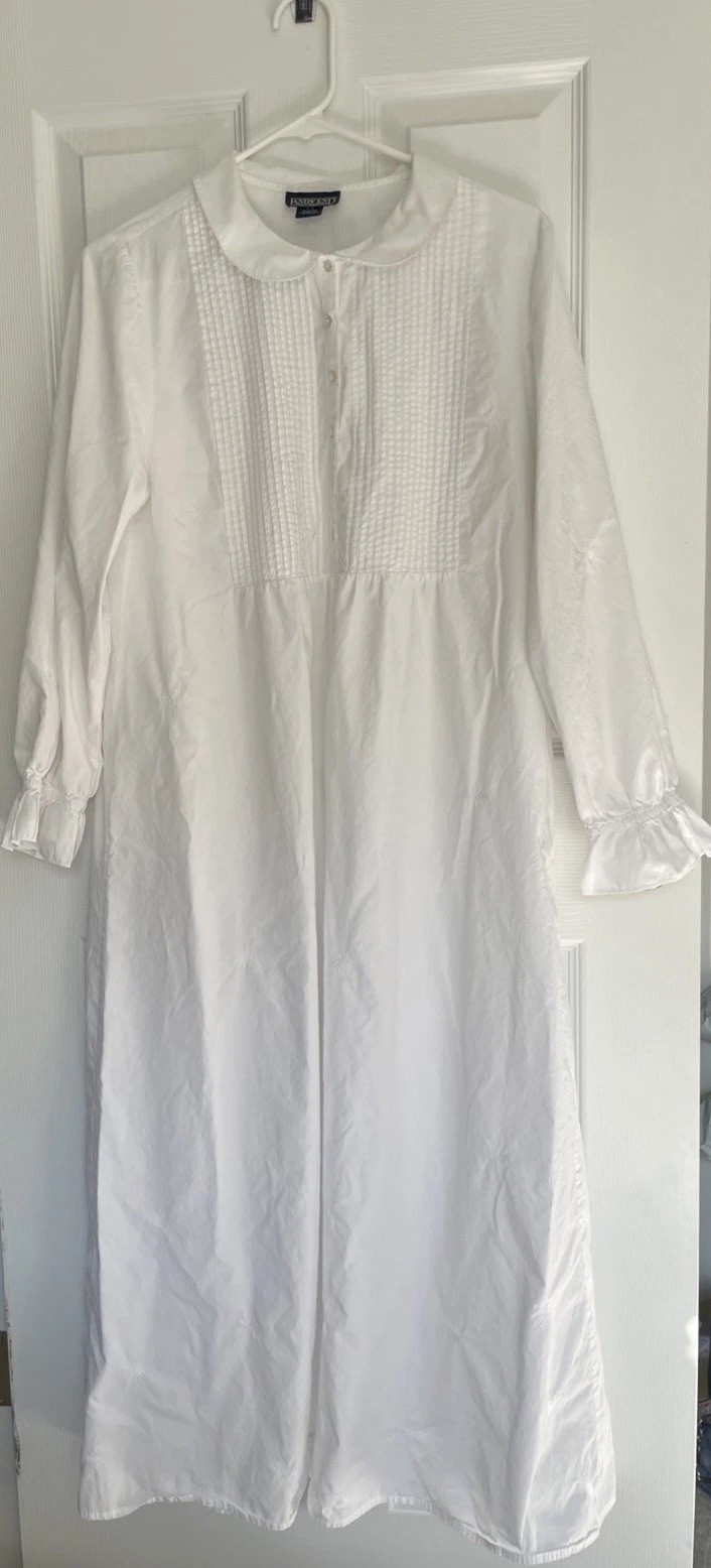 LANDS END Nightgown Victorian Peasant Nightdress Granny Core Women’s Small