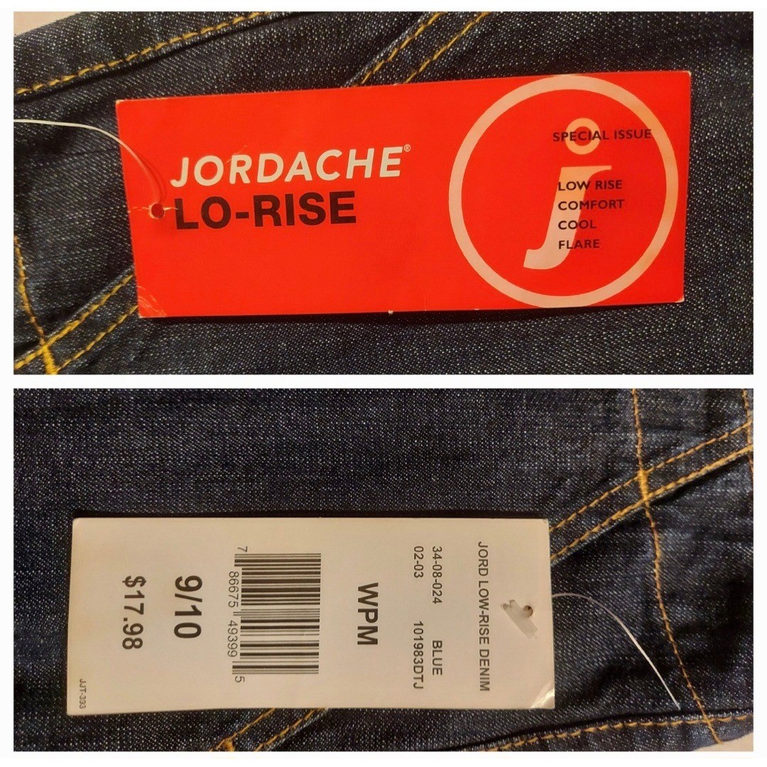Jordache Womens Vintage Y2K Lo-Rise Button Fly Flare Jeans Size 9/10 NWT
