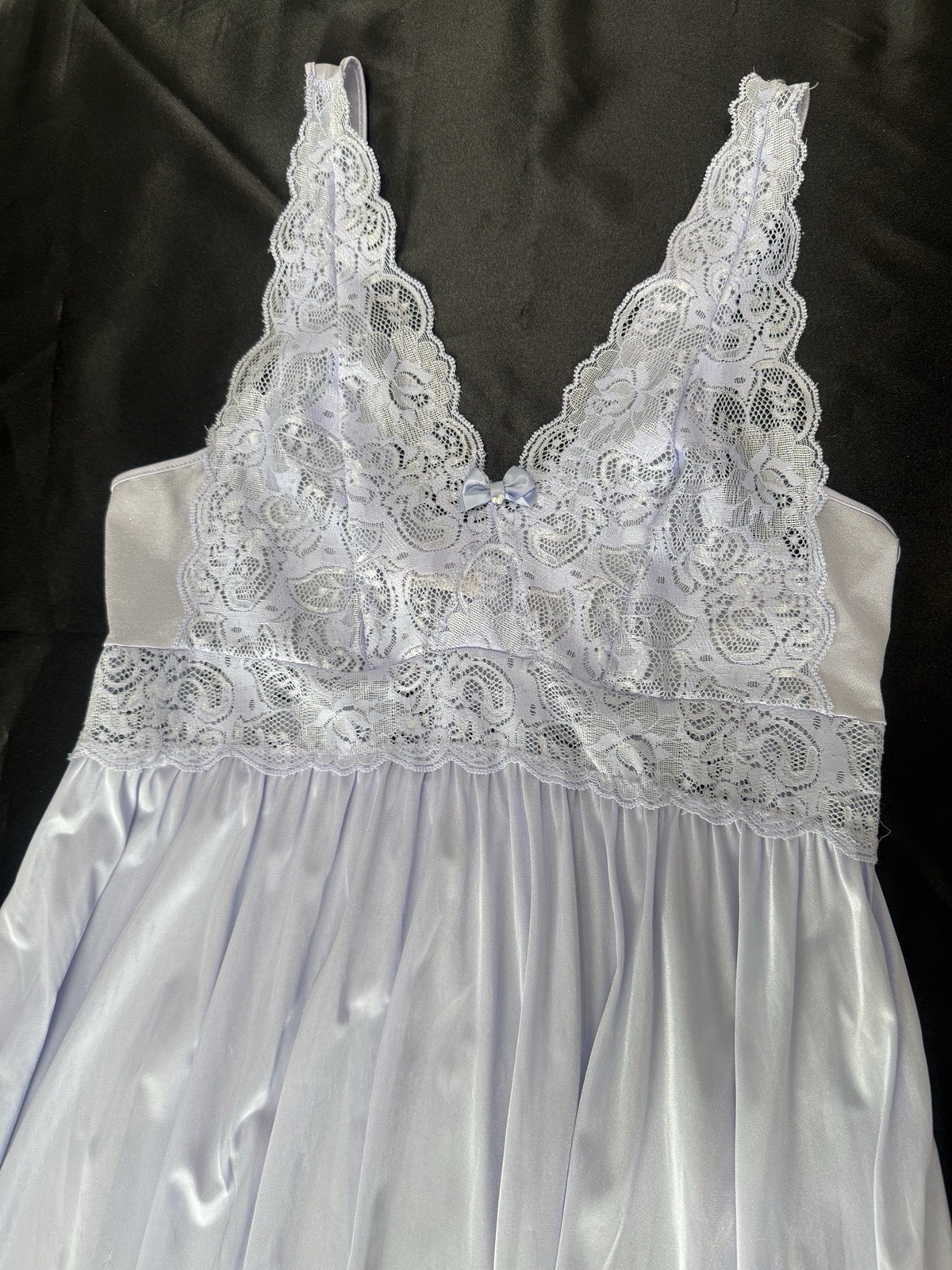 Vintage Shadowline Lilac Lace Trim Full Slip Lingerie Slip Nightgown Style
