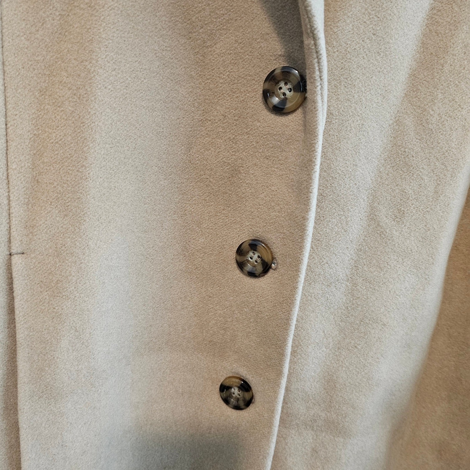 Chadwicks Wool Coat Womens Size 22W Preppy Mod Lined Pleated Academia Neutral