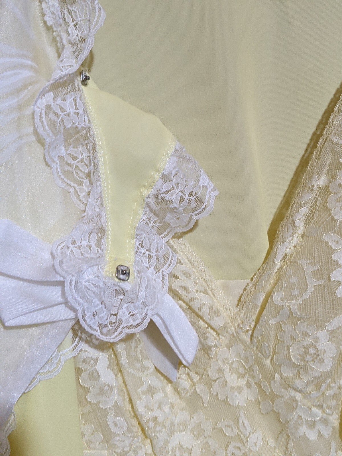 Vintage Unique Rare ODETTE BARSA Peignoir Robe Van Raalte Myth Lacey Nightgown L