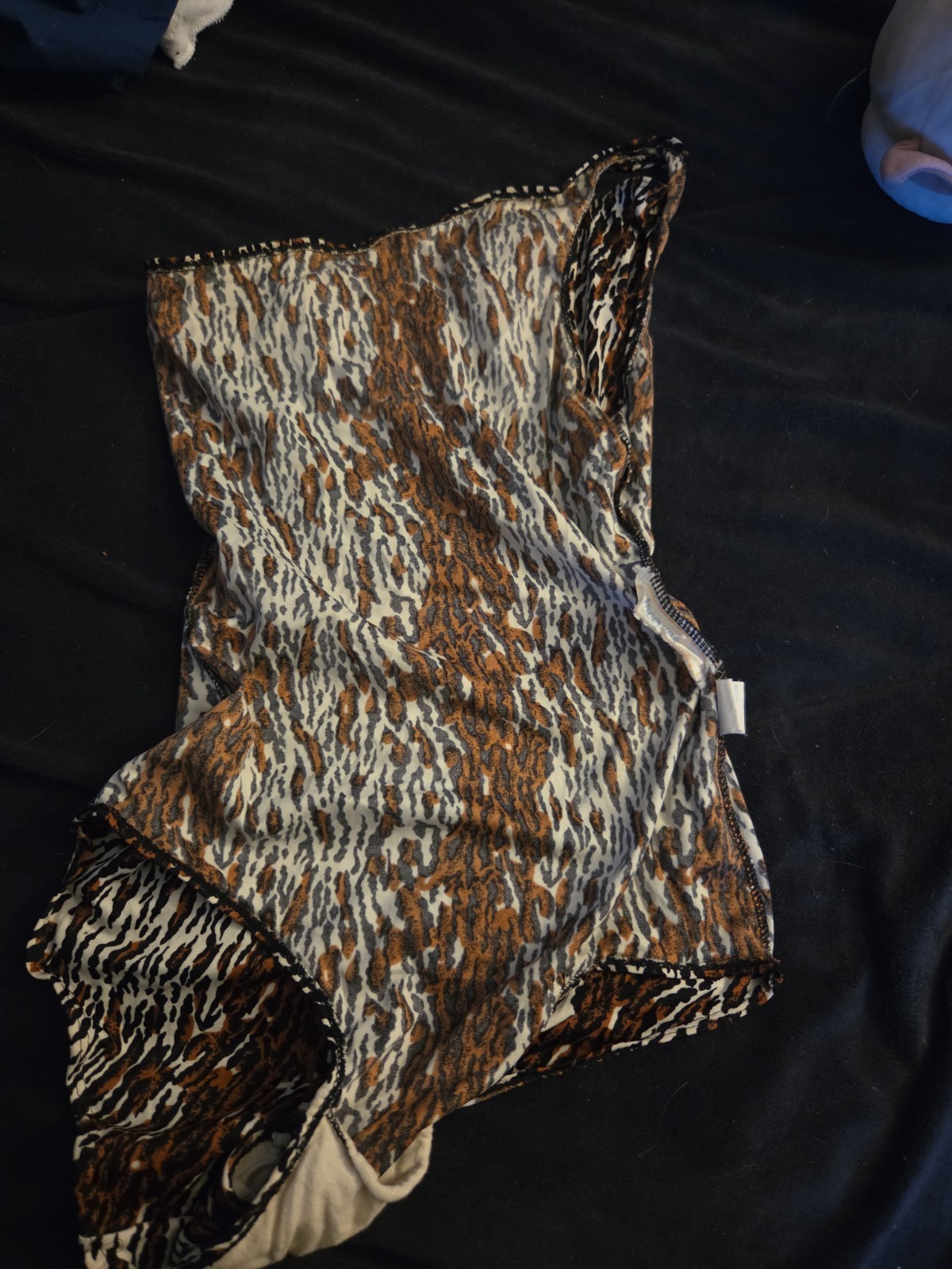 Vintage 80&rsquo;s Leopard Print one shoulder Swimsuit One Piece medium Jacques Moret