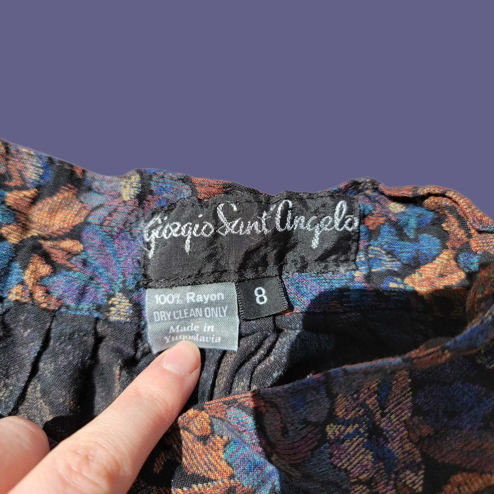 ⦃ Giorgio Sant&rsquo; Angelo vintage 70s midi skirt 🪻˚. ⦄