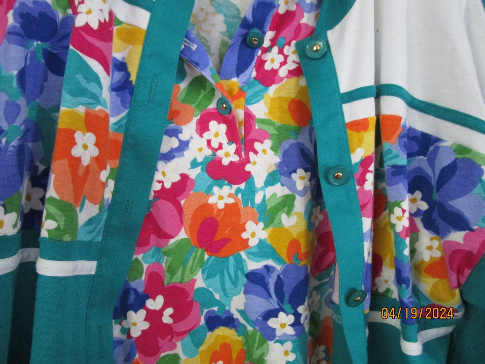 Peter Popovitch Vintage Jacket & Blouse Cotton & Poly Blouse Bust 50 Length 25