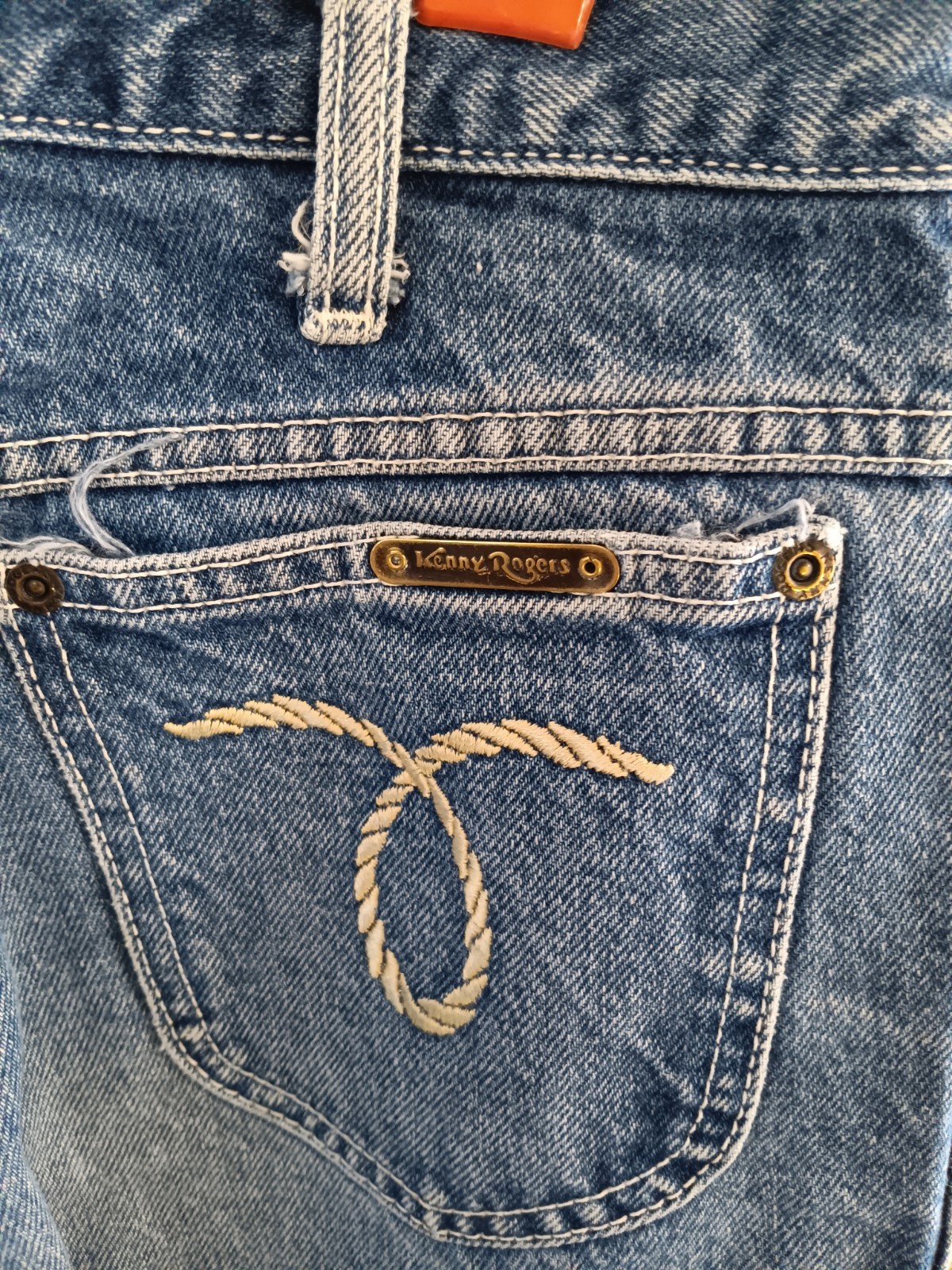 VTG 1980s Kenny Rogers by Karman Jeans Sz 33( 30&Prime;w x 29&Prime;l) USA Western Denim