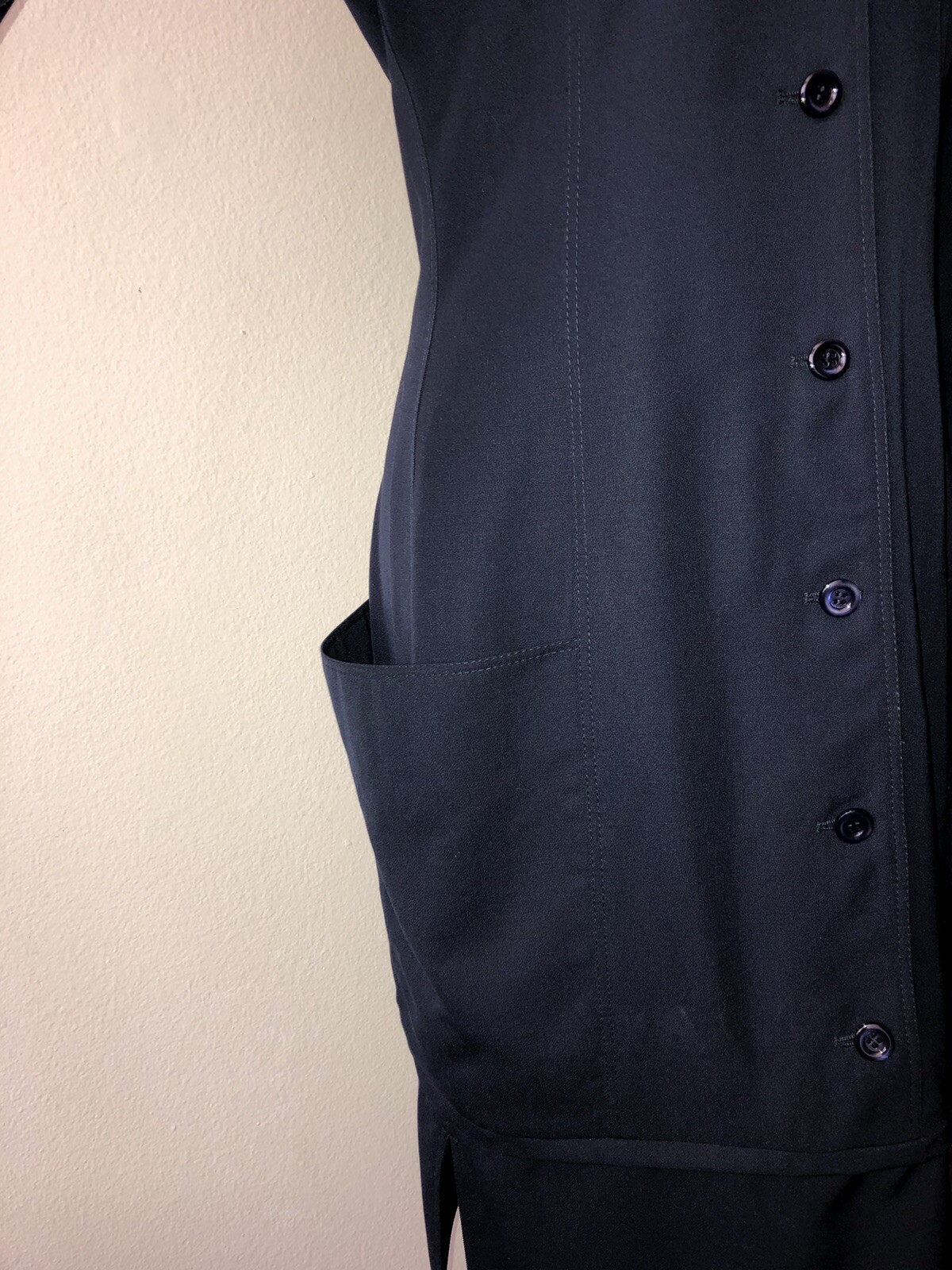 Vintage &rsquo;80s Emanuel Ungaro Parallele Avant Garde Midi Dress Shift Pockets Large