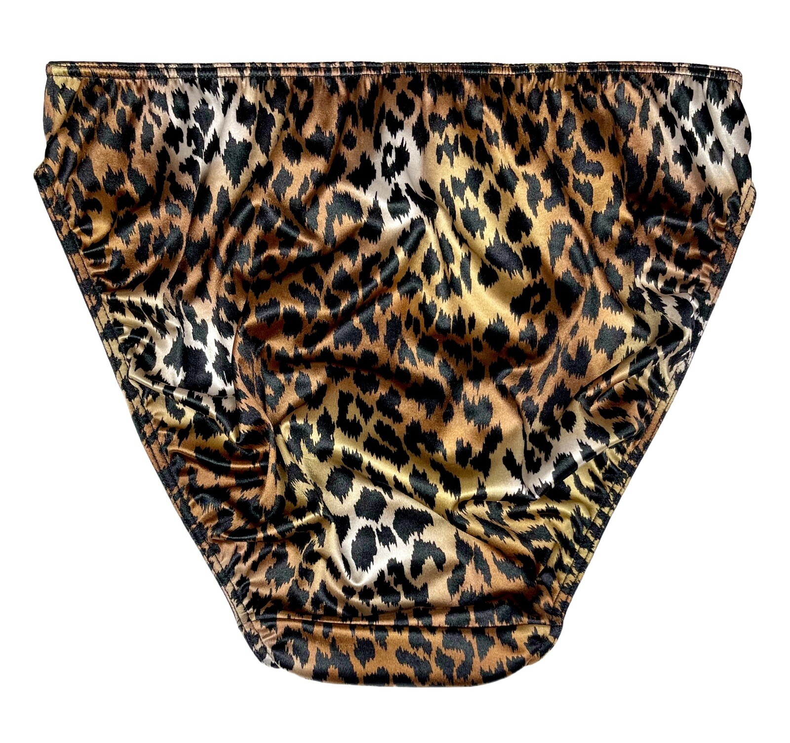 Second Skin Satin Hipster Panty Leopard Print L