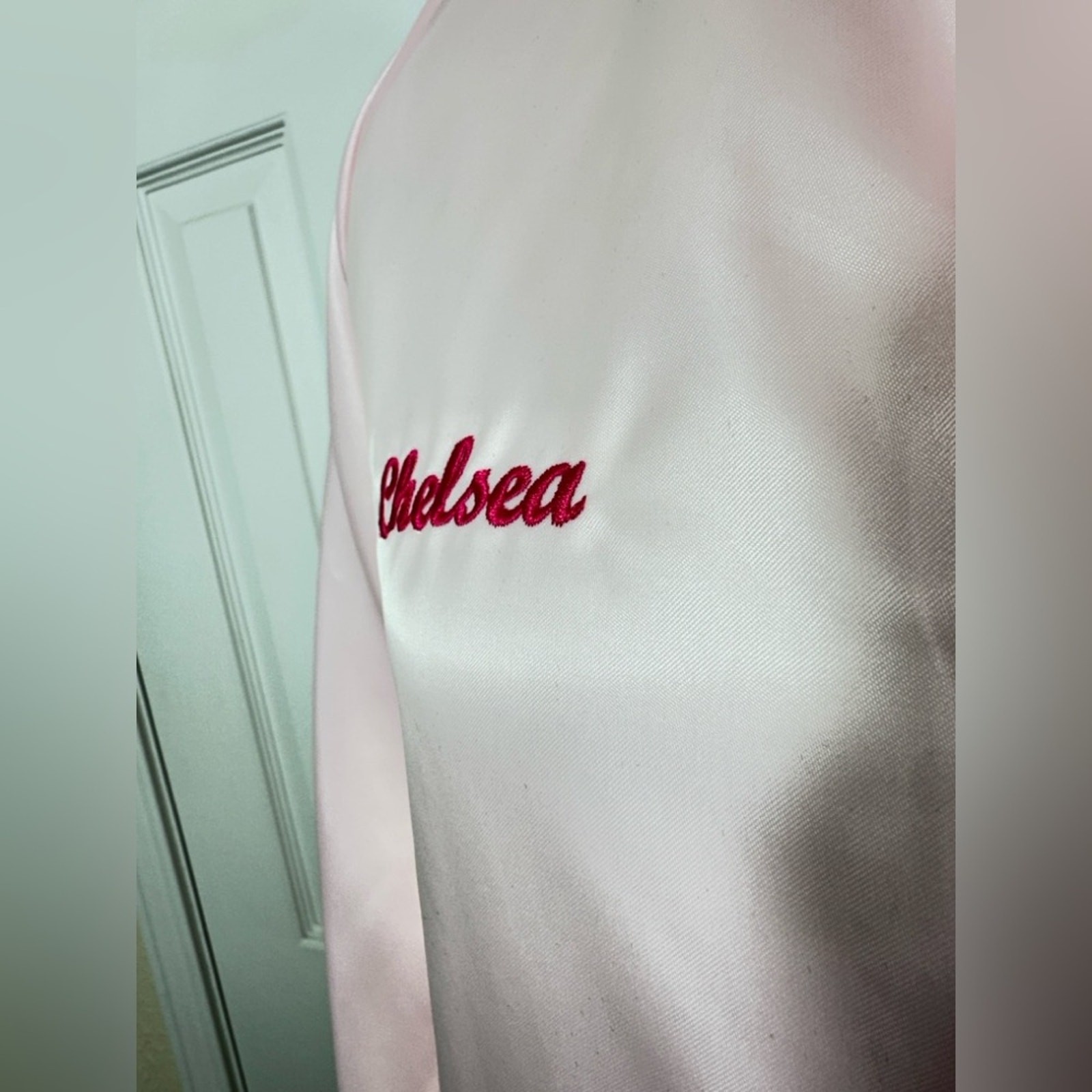 Hot August Nights Satin Bomber Jacket Pink 25th Anniversary size medium
