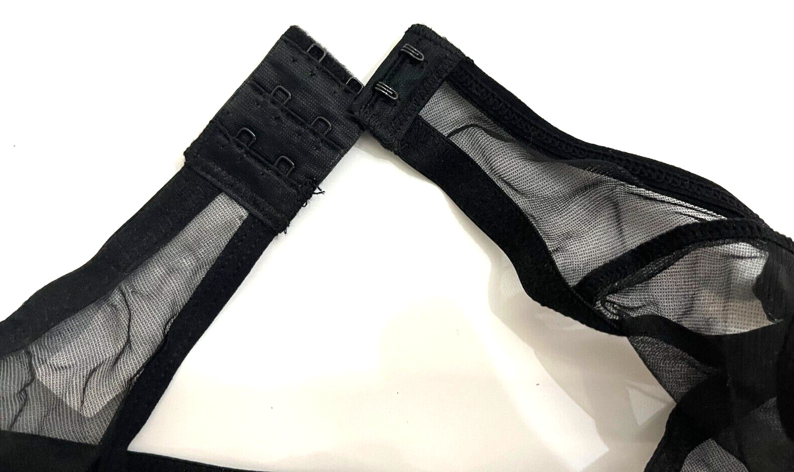 Frederick&rsquo;s of Hollywood Black solid Mesh Garter Belt Garterbelt style 4321