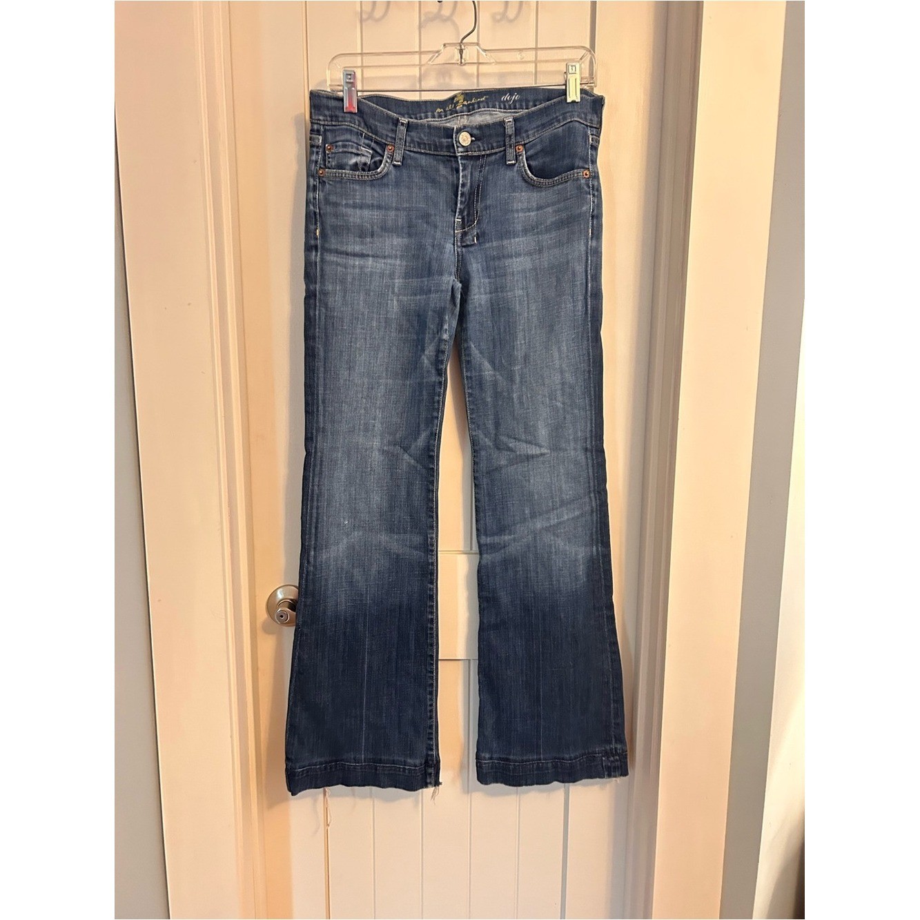 VTG 7 For All Mankind Dojo Lowrise Distressed Bootcut Jeans 29 x 31 Y2K