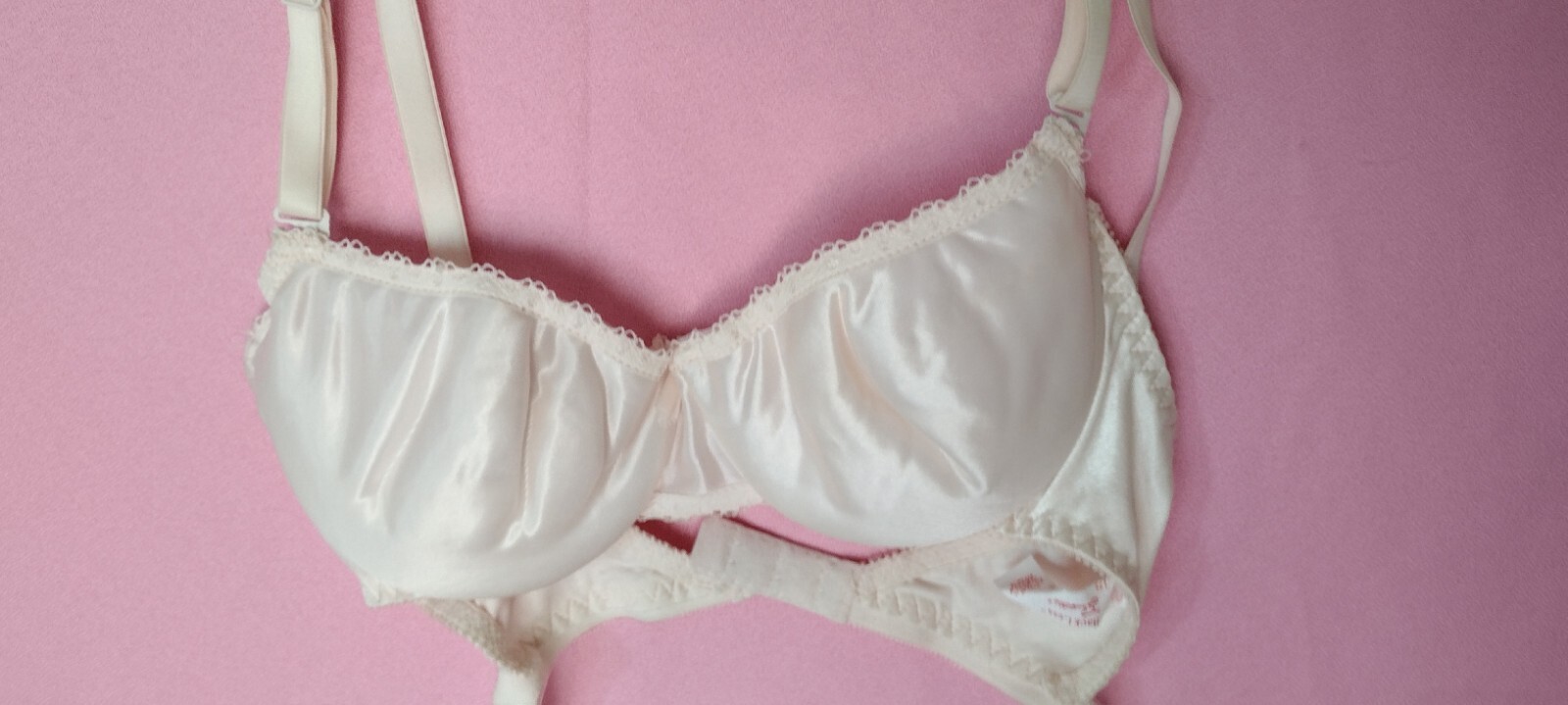 80&rsquo;s vtg BACKLESS by SMOOTHIE BLUSH UW multiway FOAM PADDED bra 34B