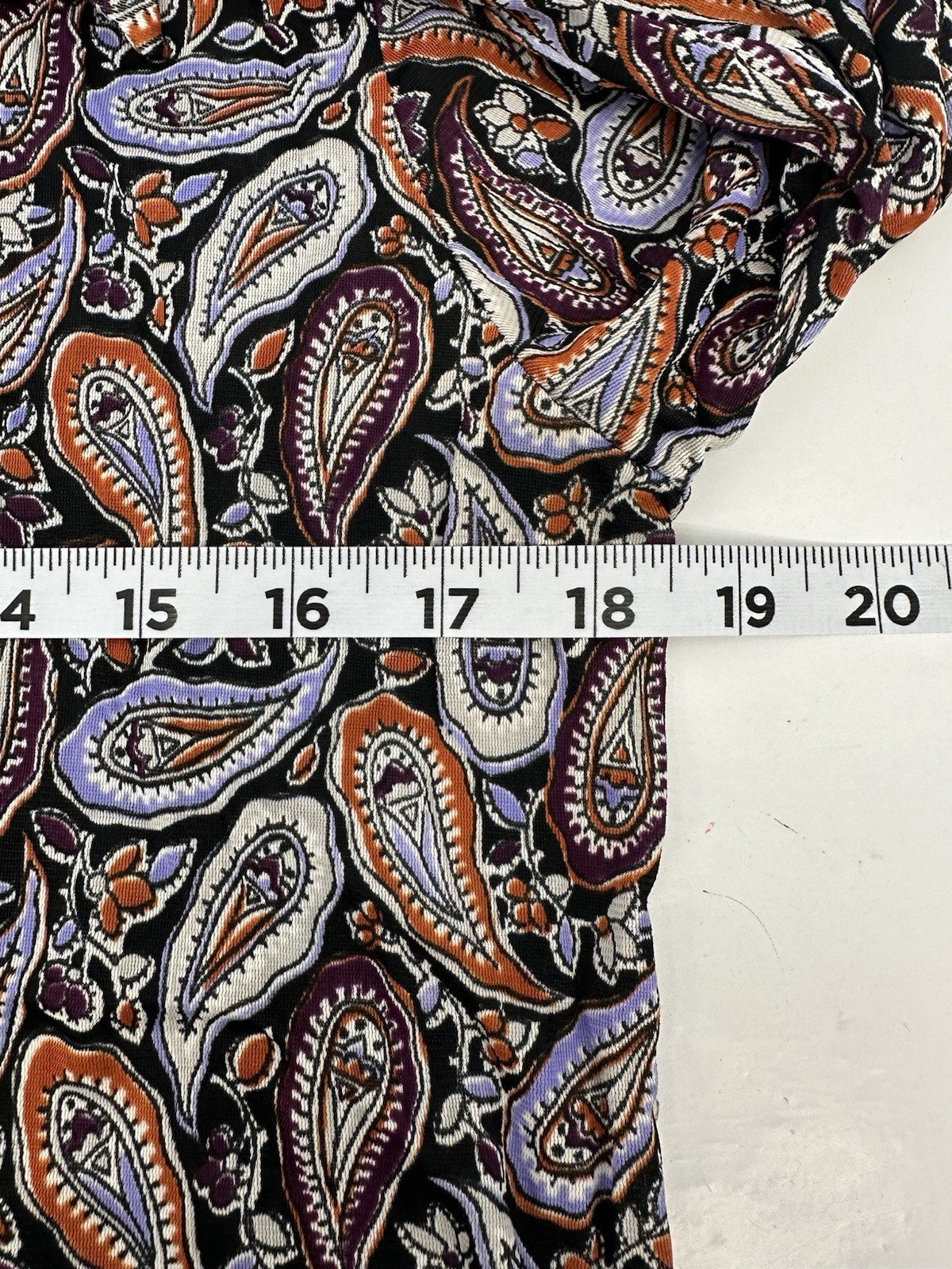 Fire Islander Womans 70s Paisley Blouse Mod Psychedelic USA Purple 17/18 READ