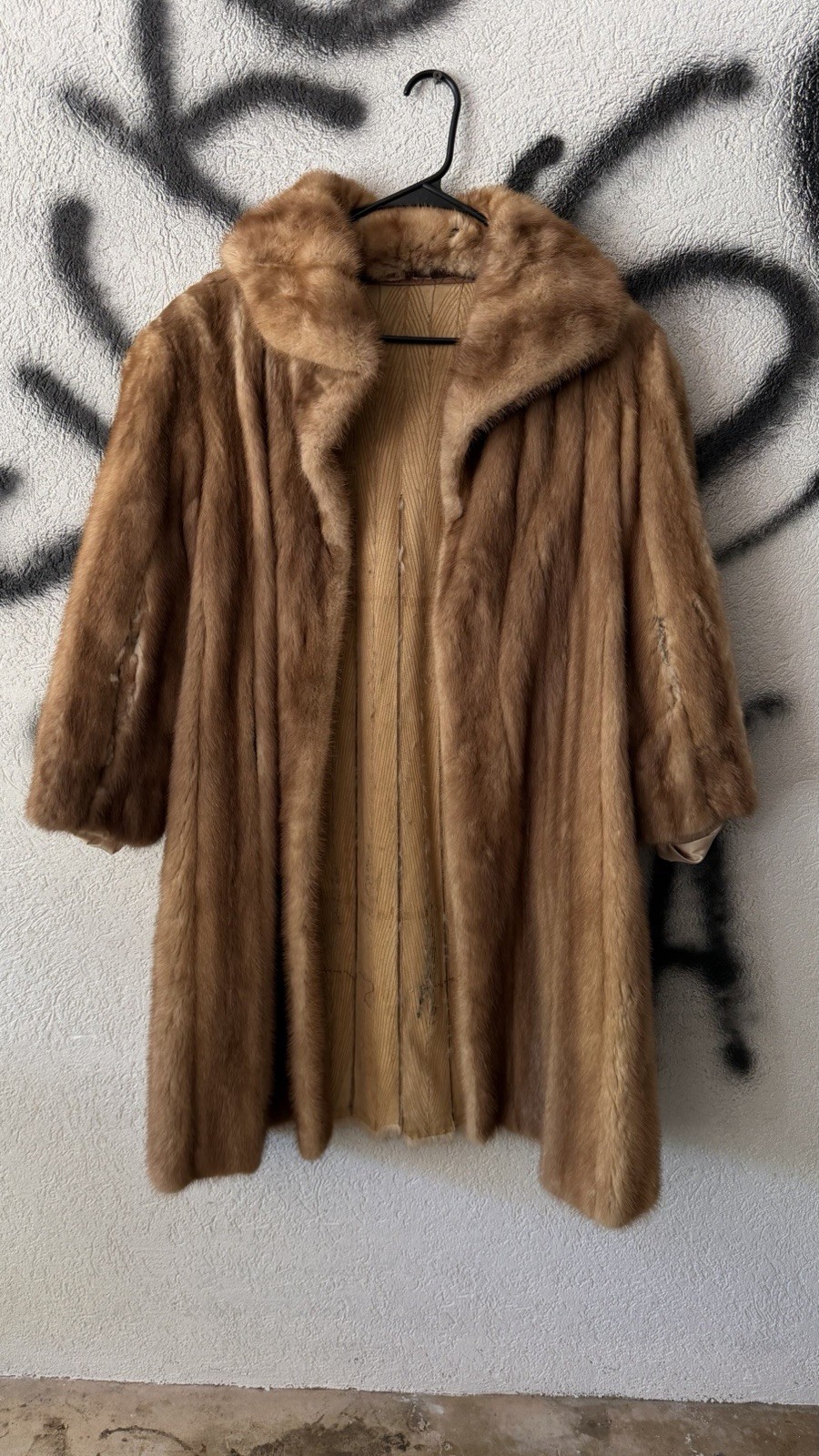 Vintage Real Mink Fur Coat – Mid Century – For Repair or Upcycling