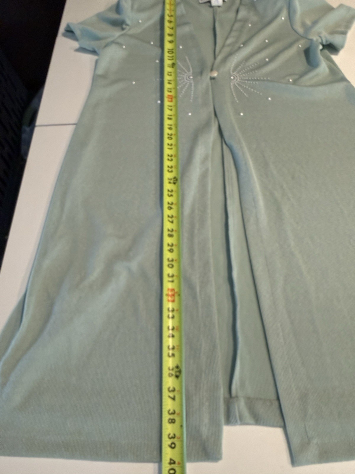 2 Piece Vintage Another Thyme Green Dress/Cardigan Women’s 14 Petite USA Made