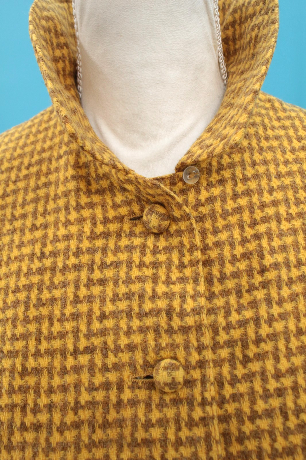VTG Women&rsquo;s 60s 2 Pc Pendleton Yellow & Beige Wool Dress Suit XS/S 1960s