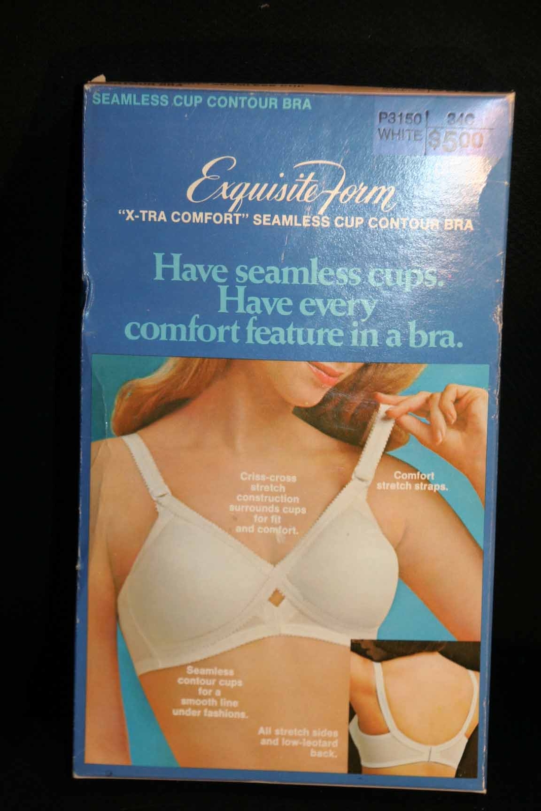 NOS 32 C VTG 70s BRA Seamless Cup X&rsquo;TRA COMFORT Exquisite Form P3150 Vanity Fair