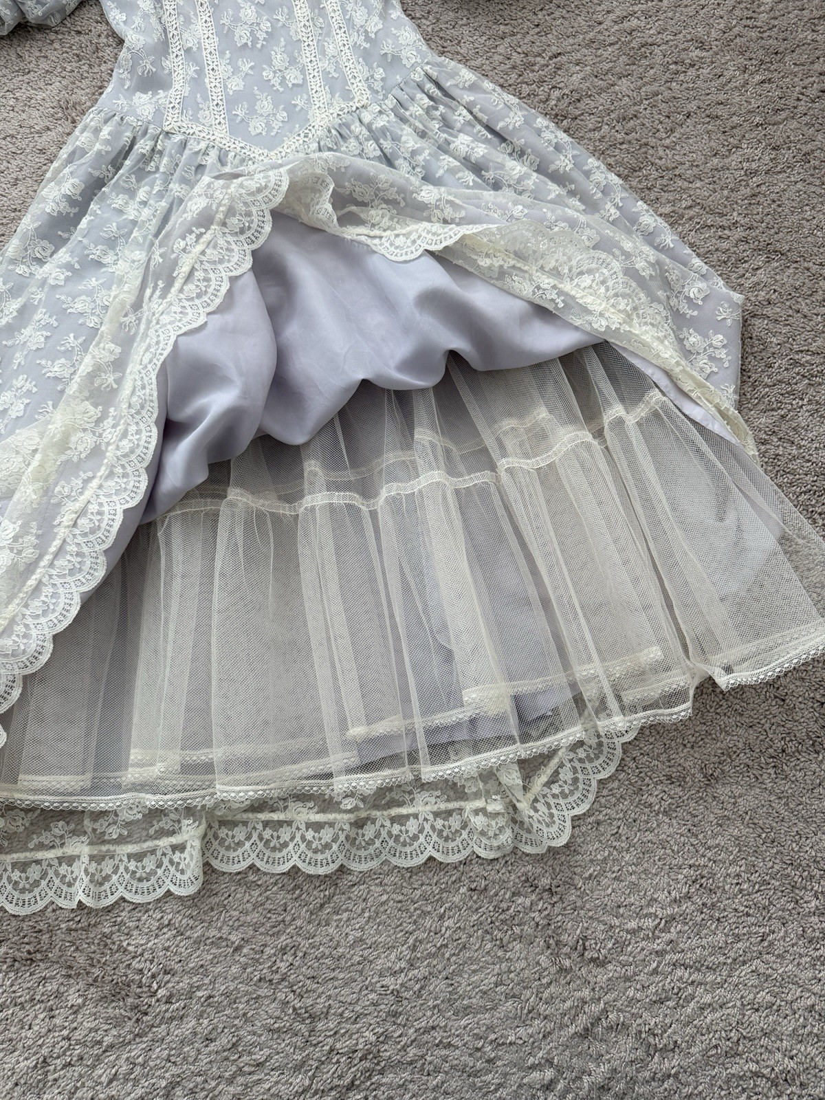 Vintage Scott McClintock Dress Lavender Size 8 Cottagecore Floral 80s PLace USA