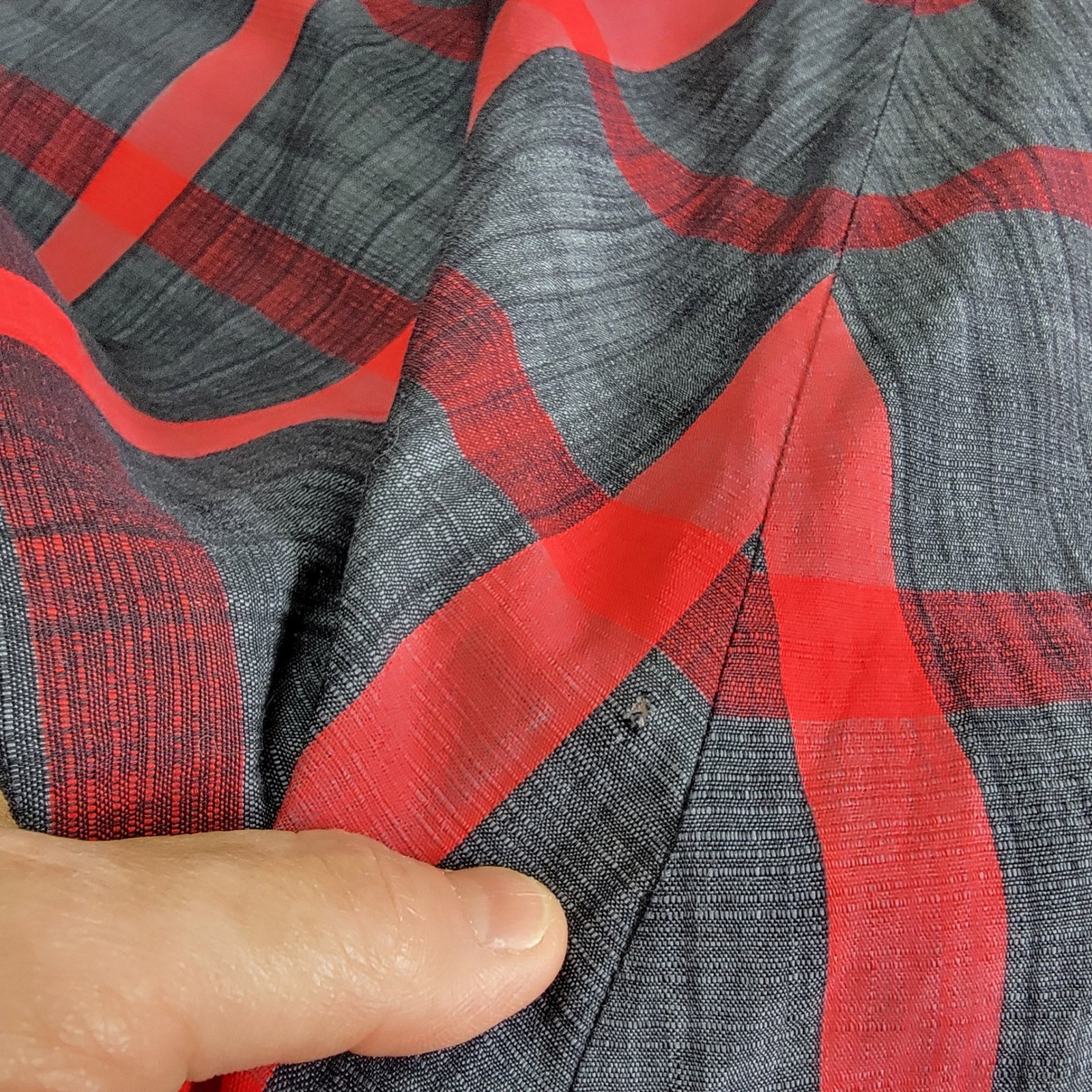 Vintage 50s Toni Todd Plaid Sailor Dress Red Grey Women&rsquo;s M Rockabilly