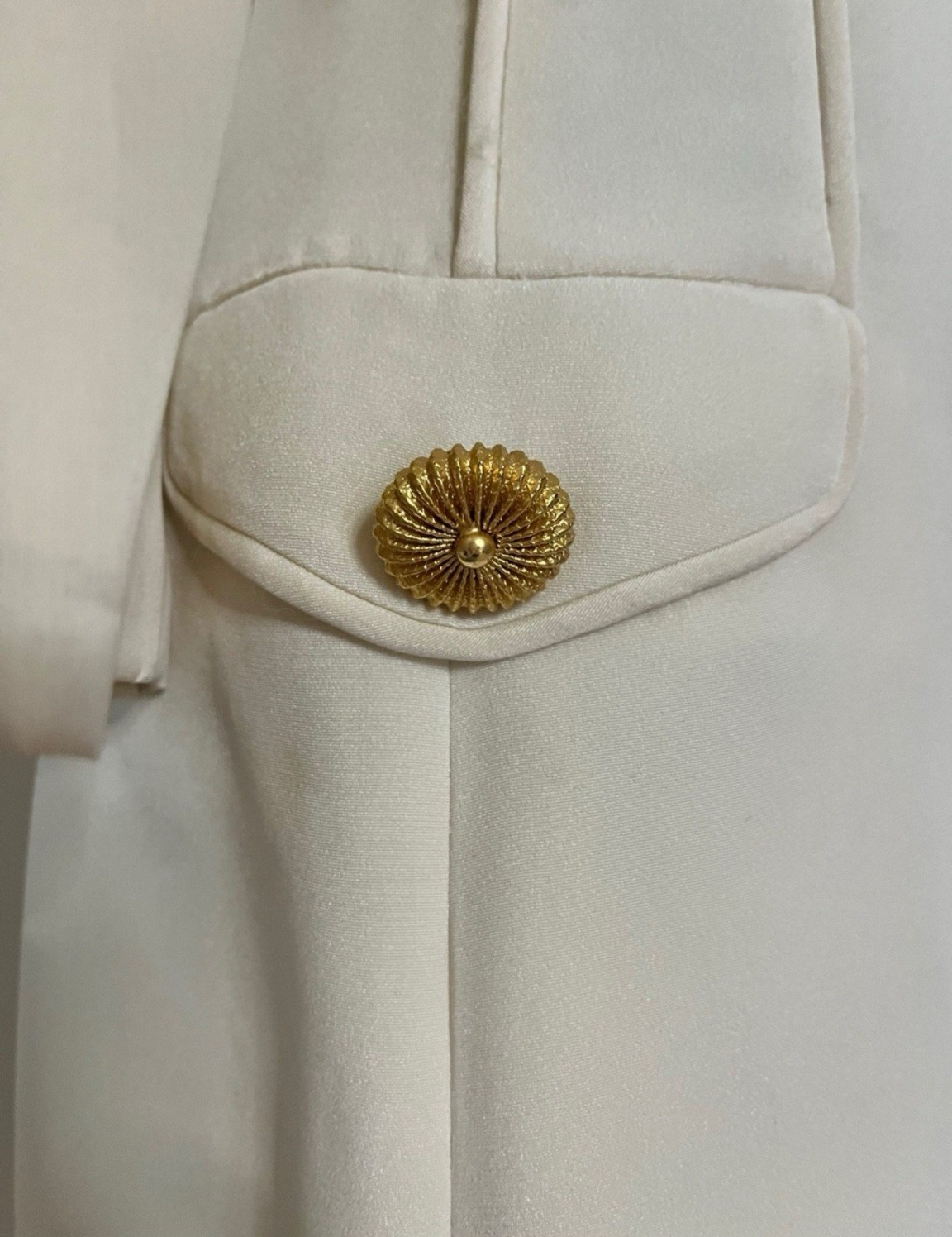 Vintage GENNY Ivory Jacket Dress, Made In Italy, Signed