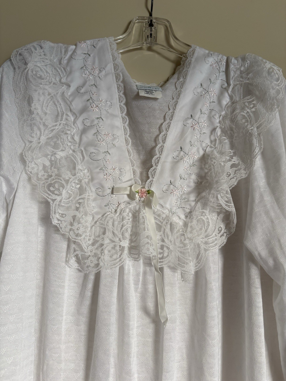 Gillian O’Malley NEW With Tags 1980’s White Embroidery Lace Ruffles Size Medium