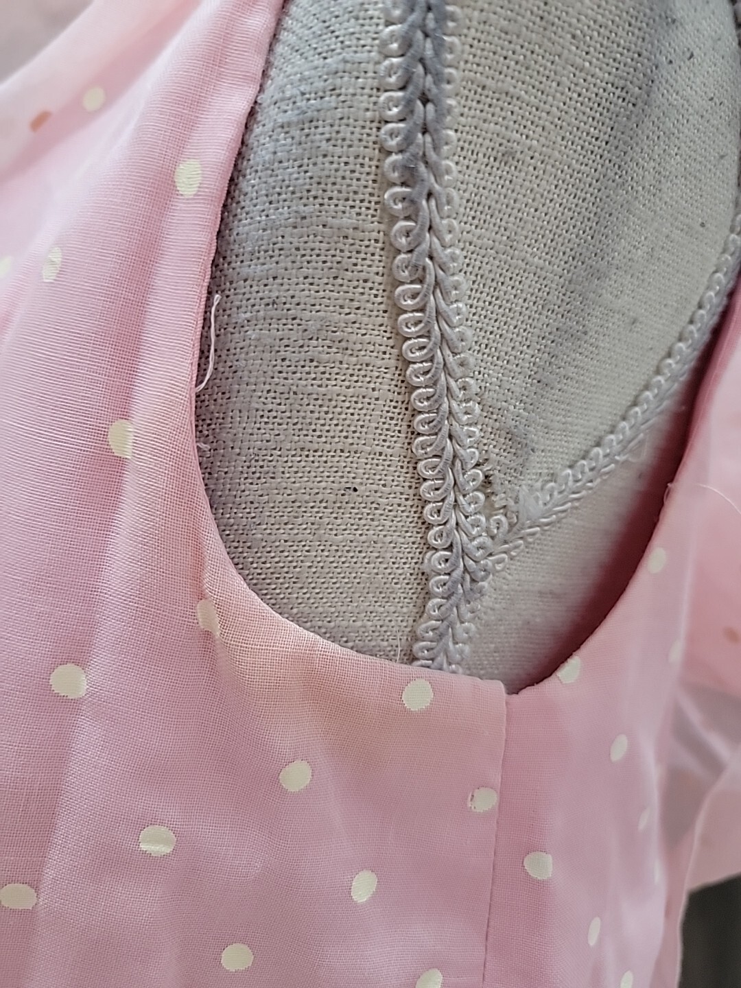 VTG House Of Bianchi Polka Dots/Cape Sleeve Maxi dress /Renaissance Style As Is