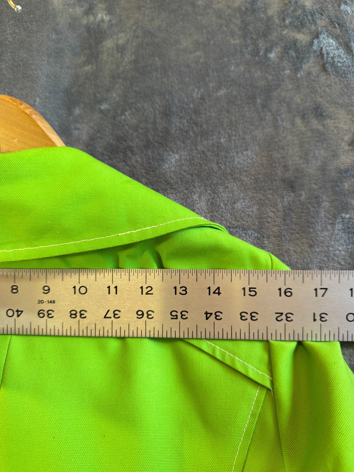Vintage 1960s Gabardine Trench Coat Lime Green with belt Lined Size M 40.5&Prime; Long