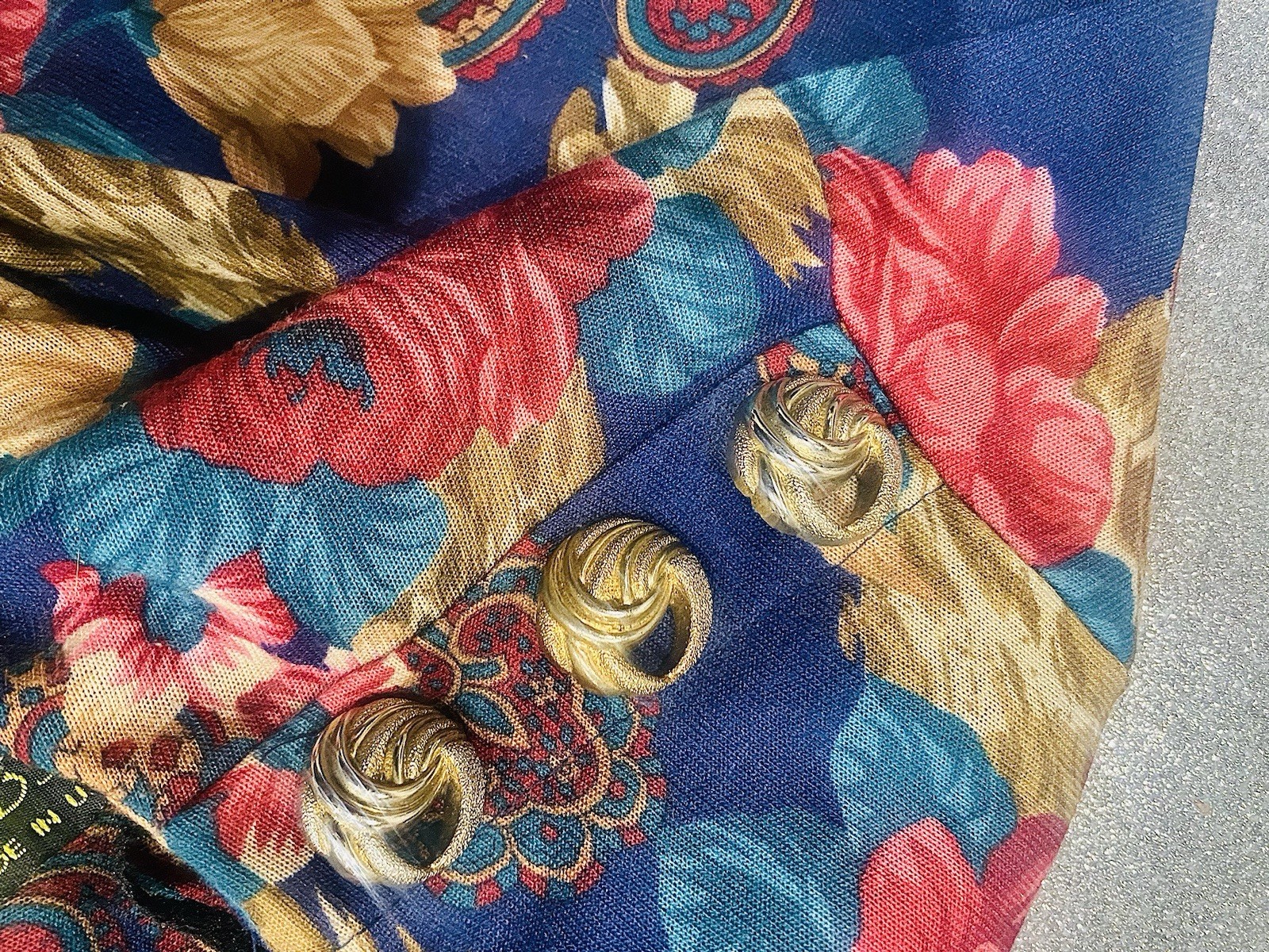 Vintage Stuart Alan “Secretary” Maxi Dress Floral Paisley Print Size 12 Retro