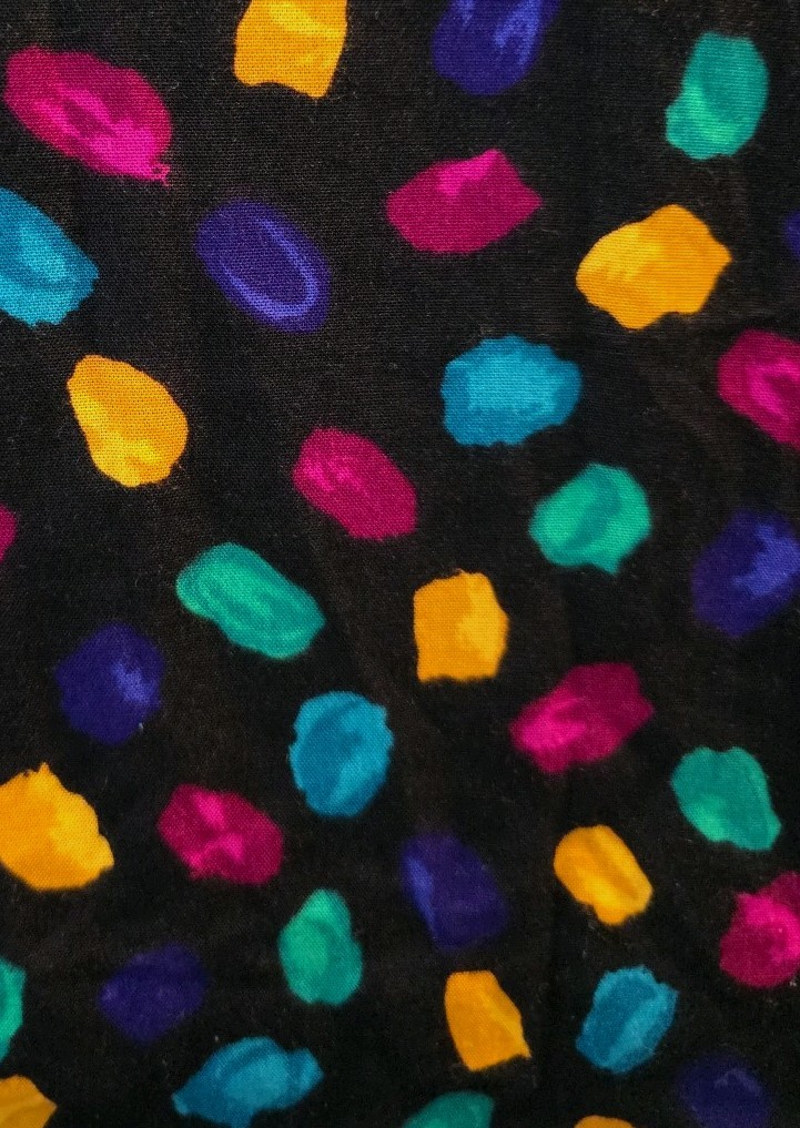 Vintage Black & Multicolor Norton McNaughton Midi Dress – Size 14