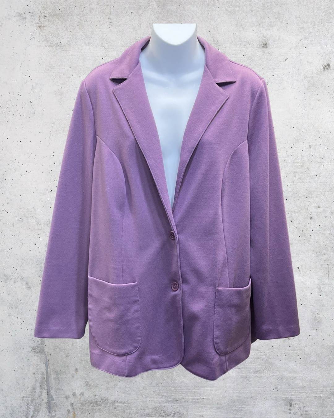 Vintage Lady Queen Lavender Blazer Womens Size 42 Large ILGWU Union Made USA
