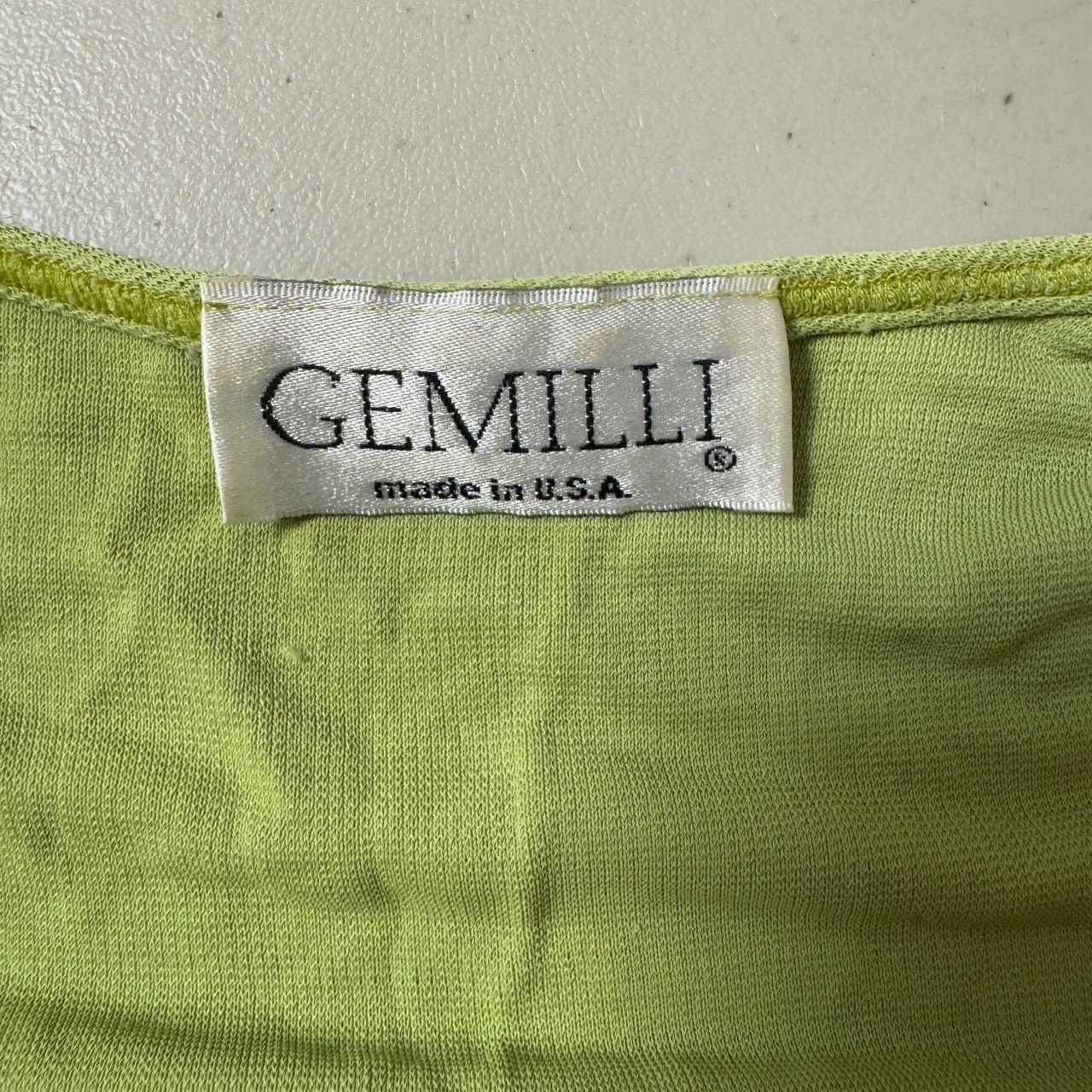 Vintage Top Womens Small-Medium Fitted Lime Green Short Sleeve Stretch Y2K Sexy