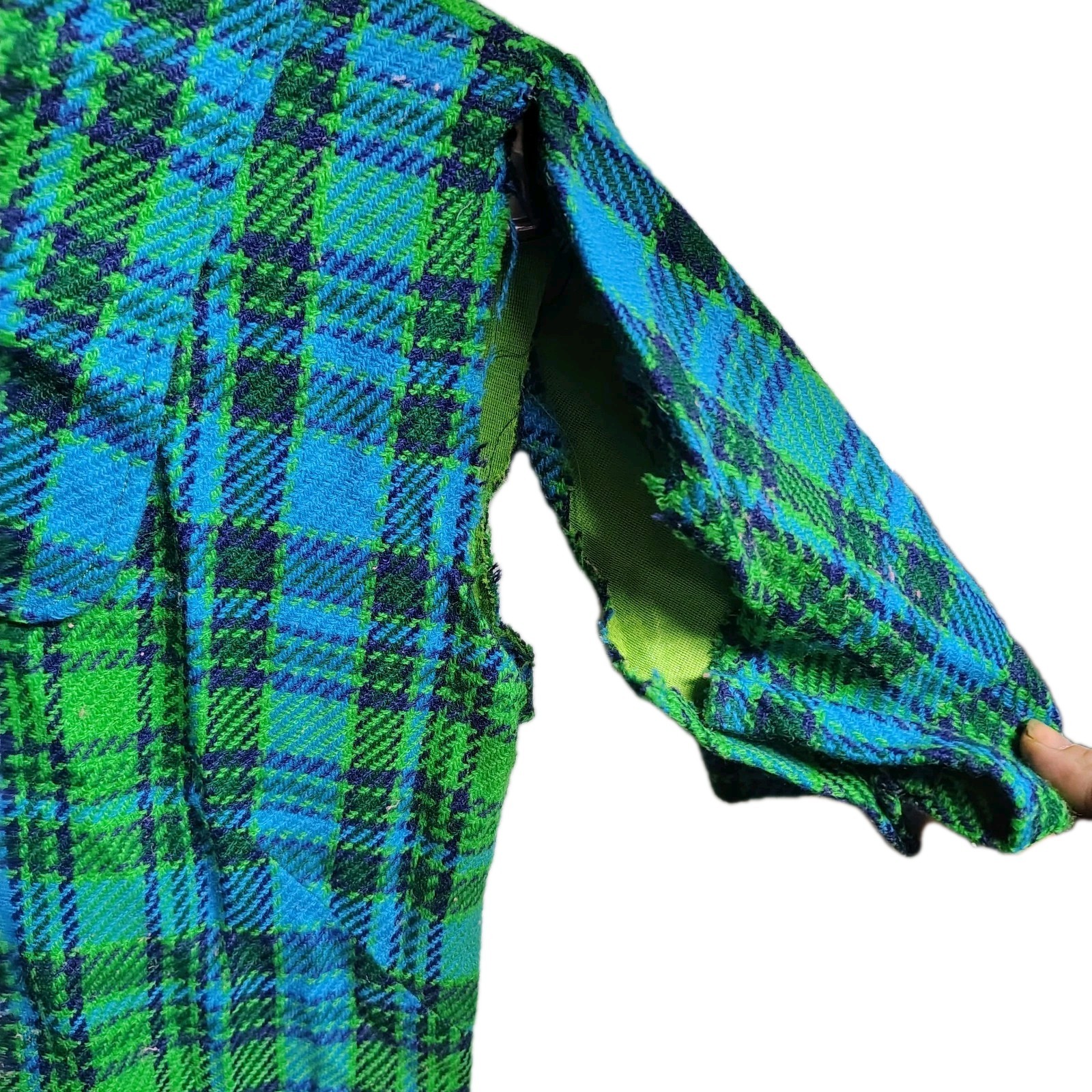 Vtg LOT OF 6 1960s 70s Wool Plaid Mini Skirts Dress Handmade Preppy School Girl