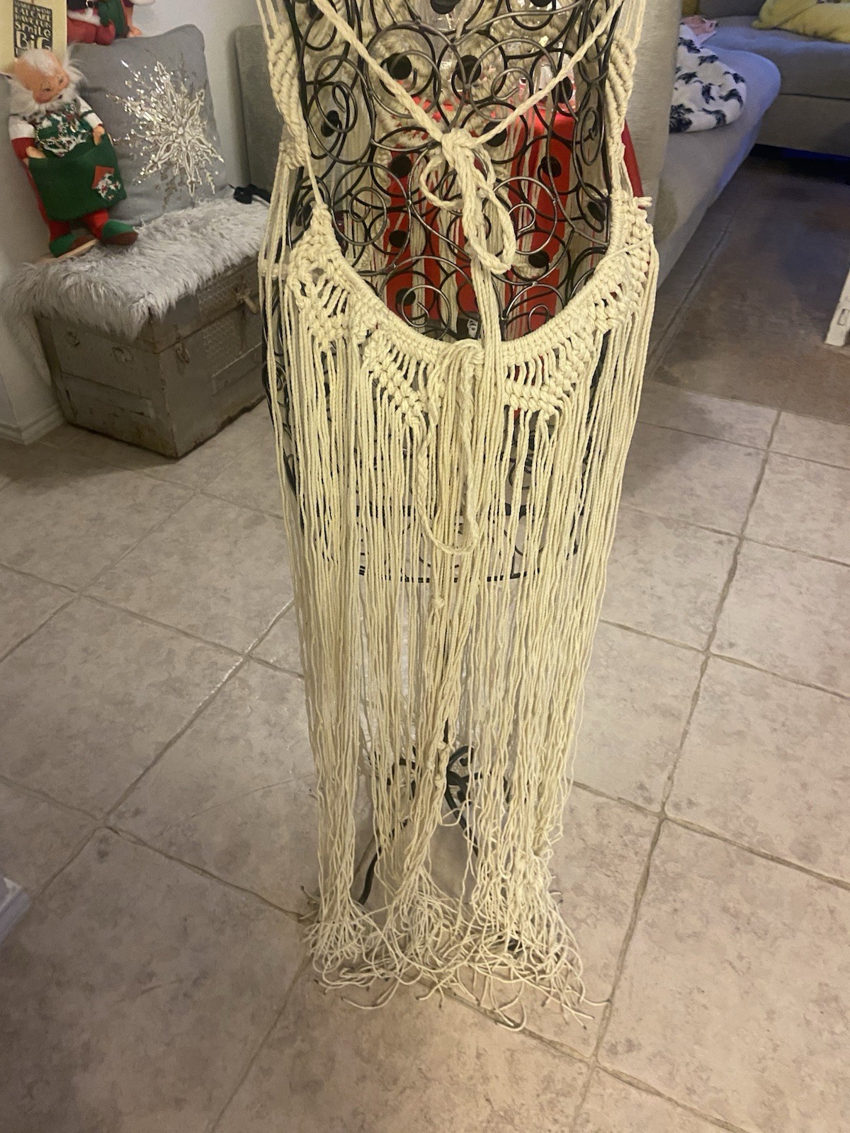 Vintage Handmade Macrame Rope Goddess Bohemian Sexy Dress