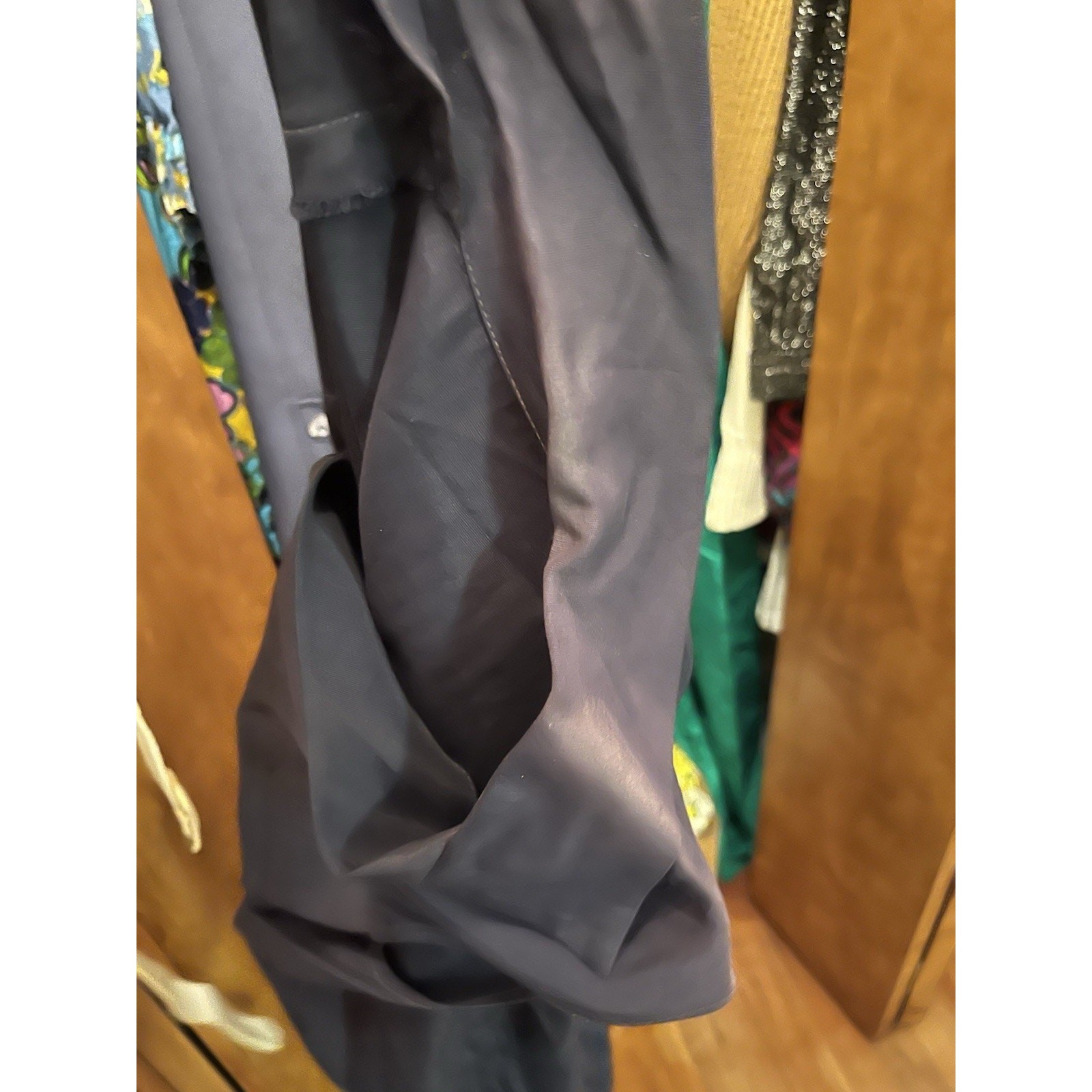 1950s Dark Blue Elegant Sleeveless Collared Button Down Dress Needs TLC