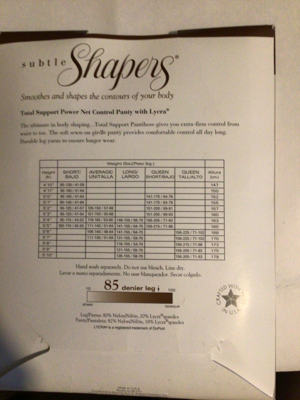 JCPenney Jacqueline Ferrar Subtle Shapers Total Support LONG NAVY 29-NEW