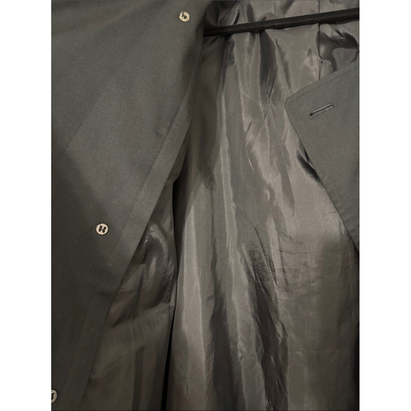 Vintage Black Double Breasted Belted Trench Coat Women&rsquo;s Classic Long Coat