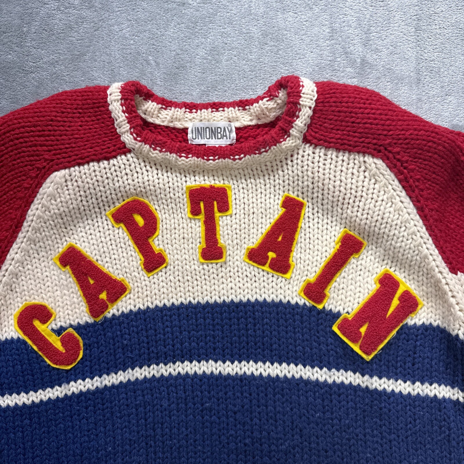 Vintage UNIONBAY Pullover Crew Neck Sweater Captain 1963 Women Size Small