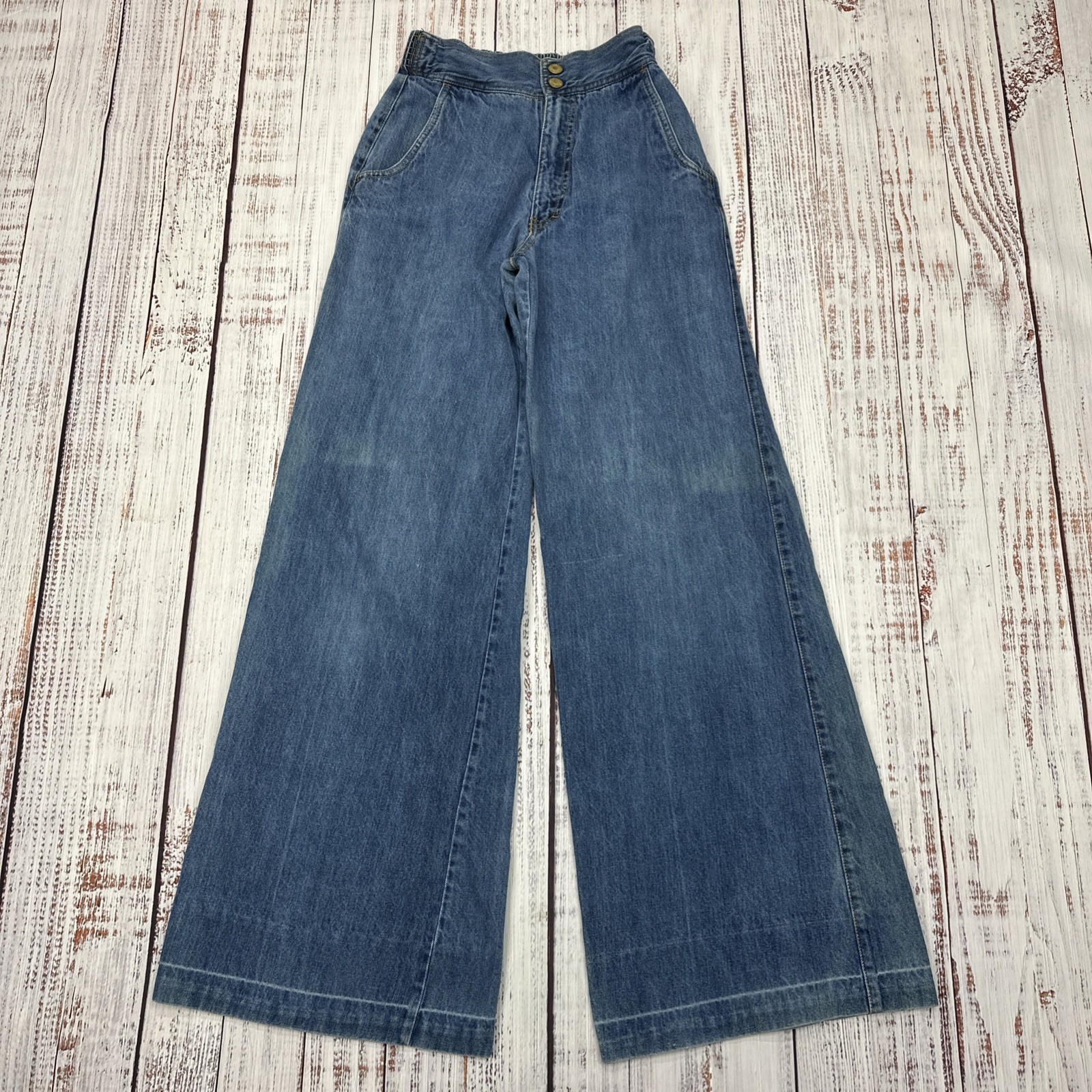 VTG 70’s Pentimento Bell Bottom Jeans Womens Sz 9(23×31) High Waist Stretch RARE