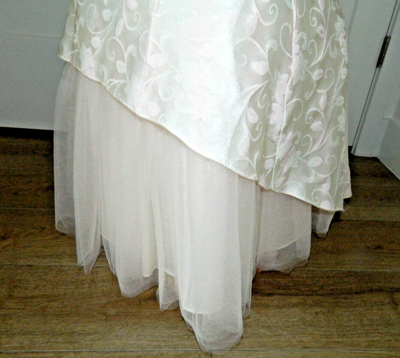 Vintage Zum Zum Irridescent Tulle Trumpet Special Occasion Dress sz 0